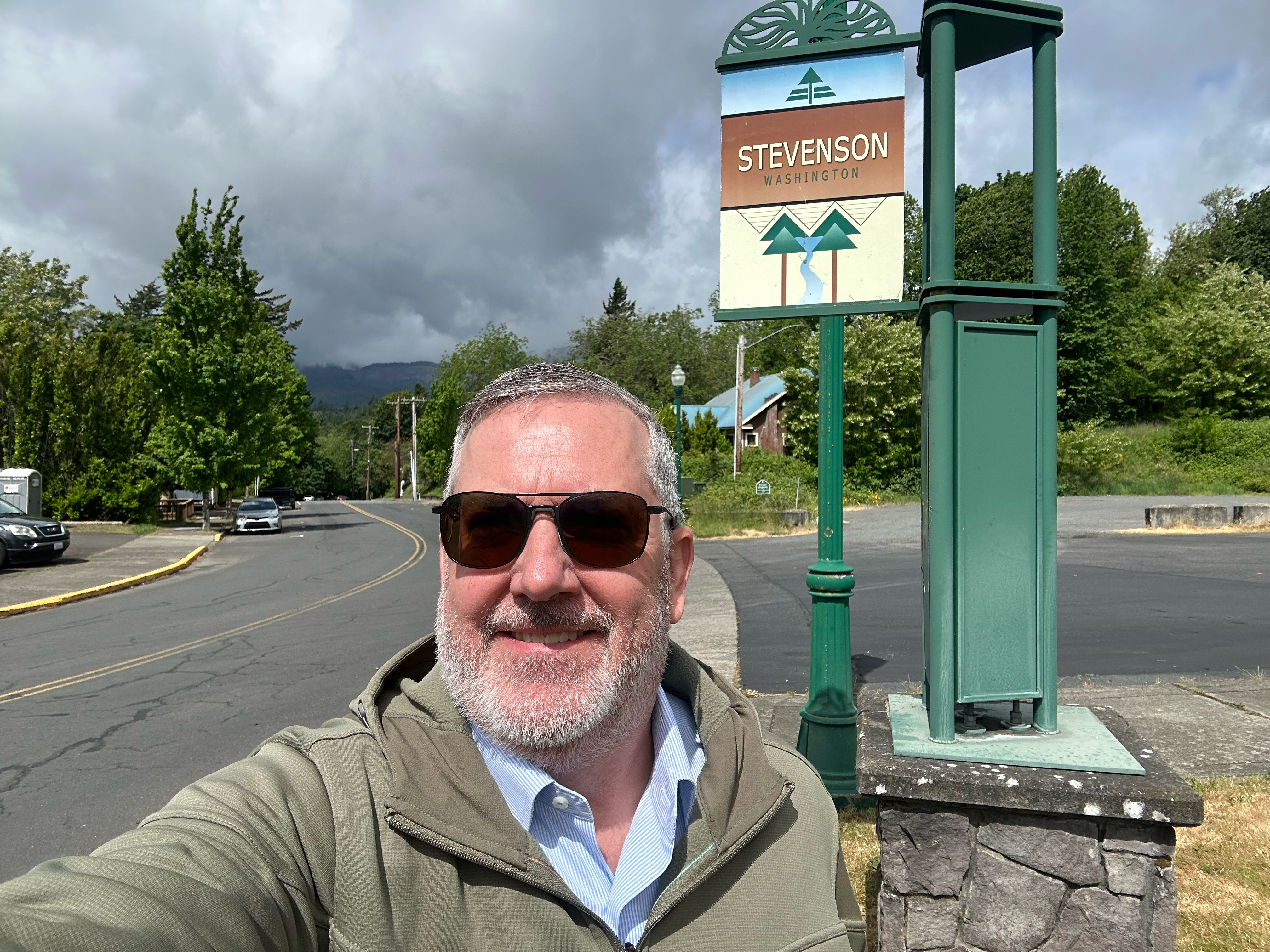 A quick selfie in Stevenson Washington