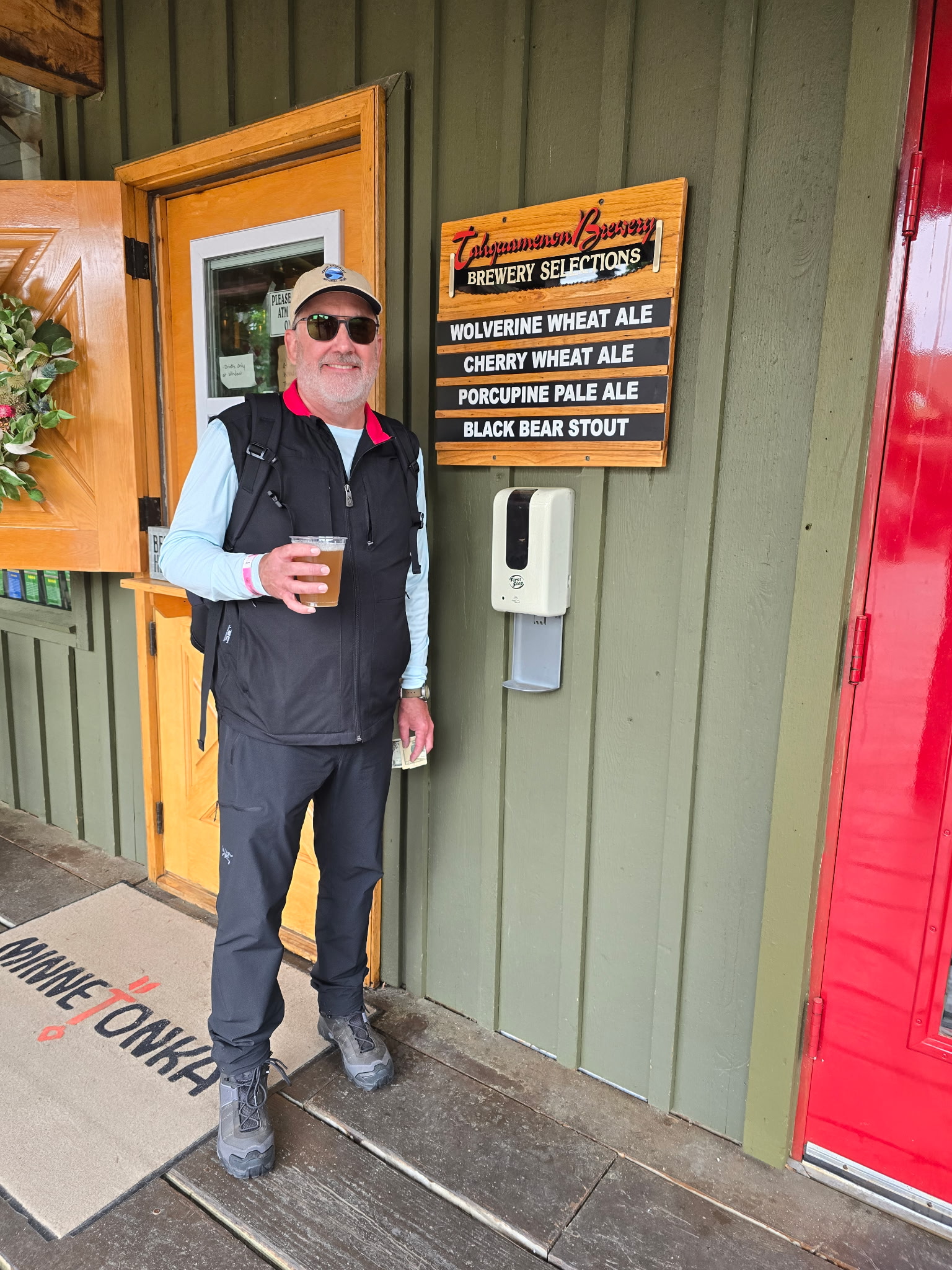 Enjoying my Cherry Wheat Ale 