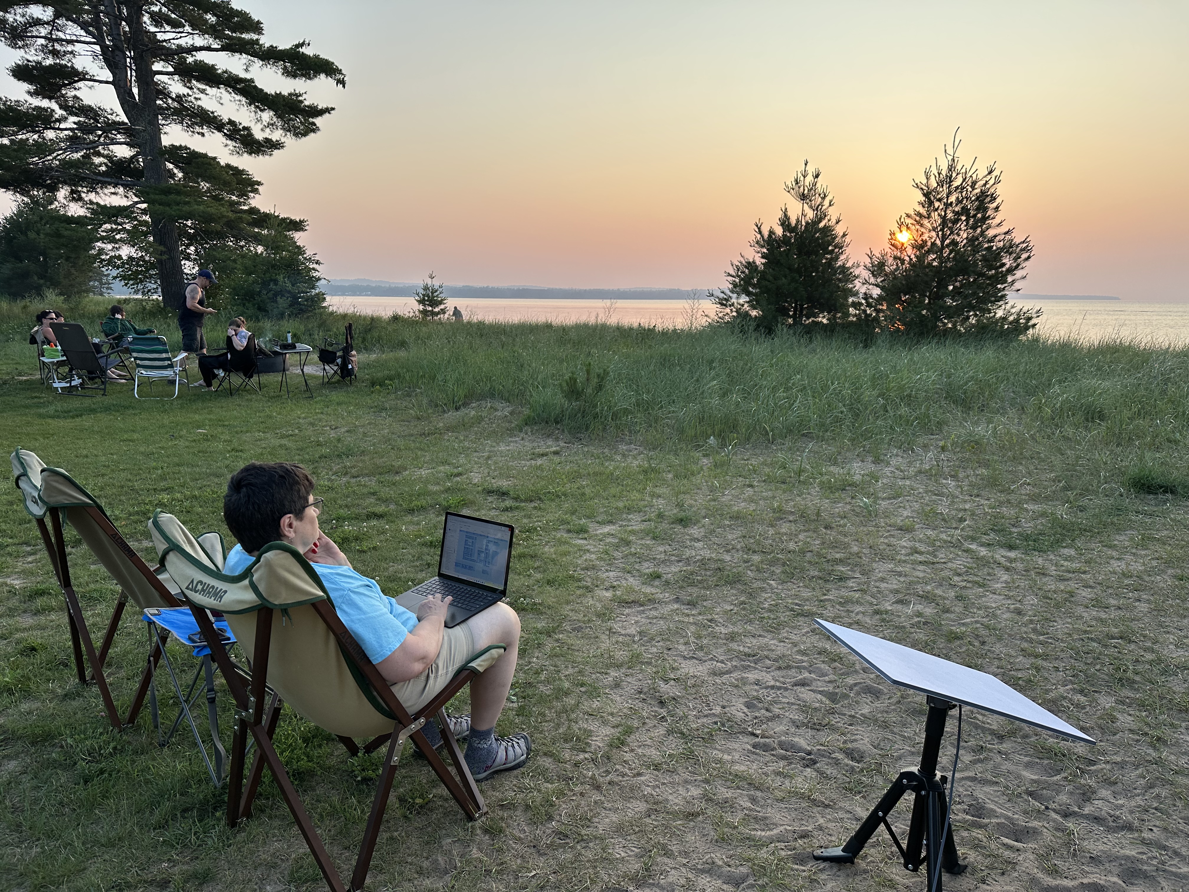 Not a bad office setting at our campsite