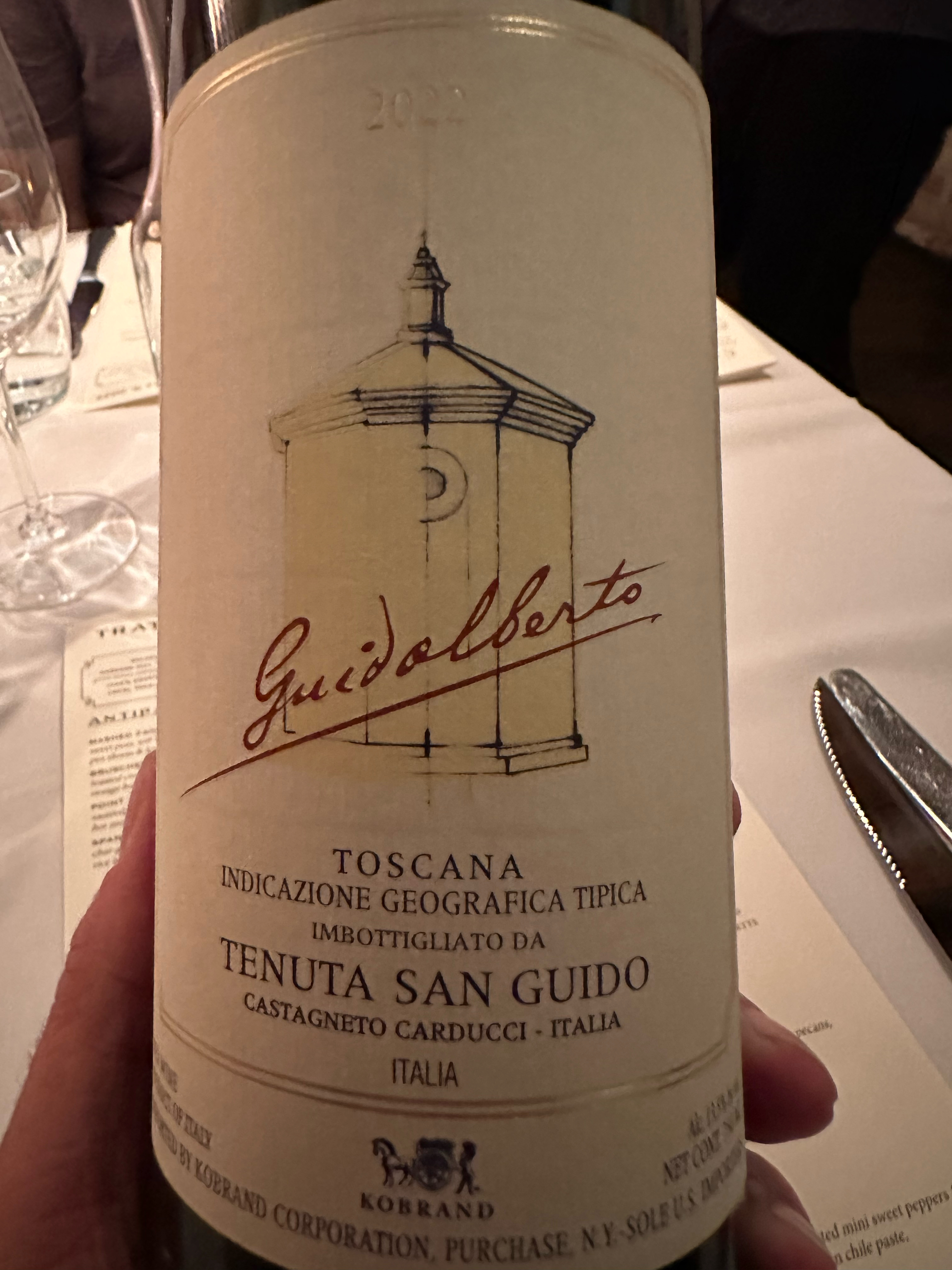 The wine was …. excellent!