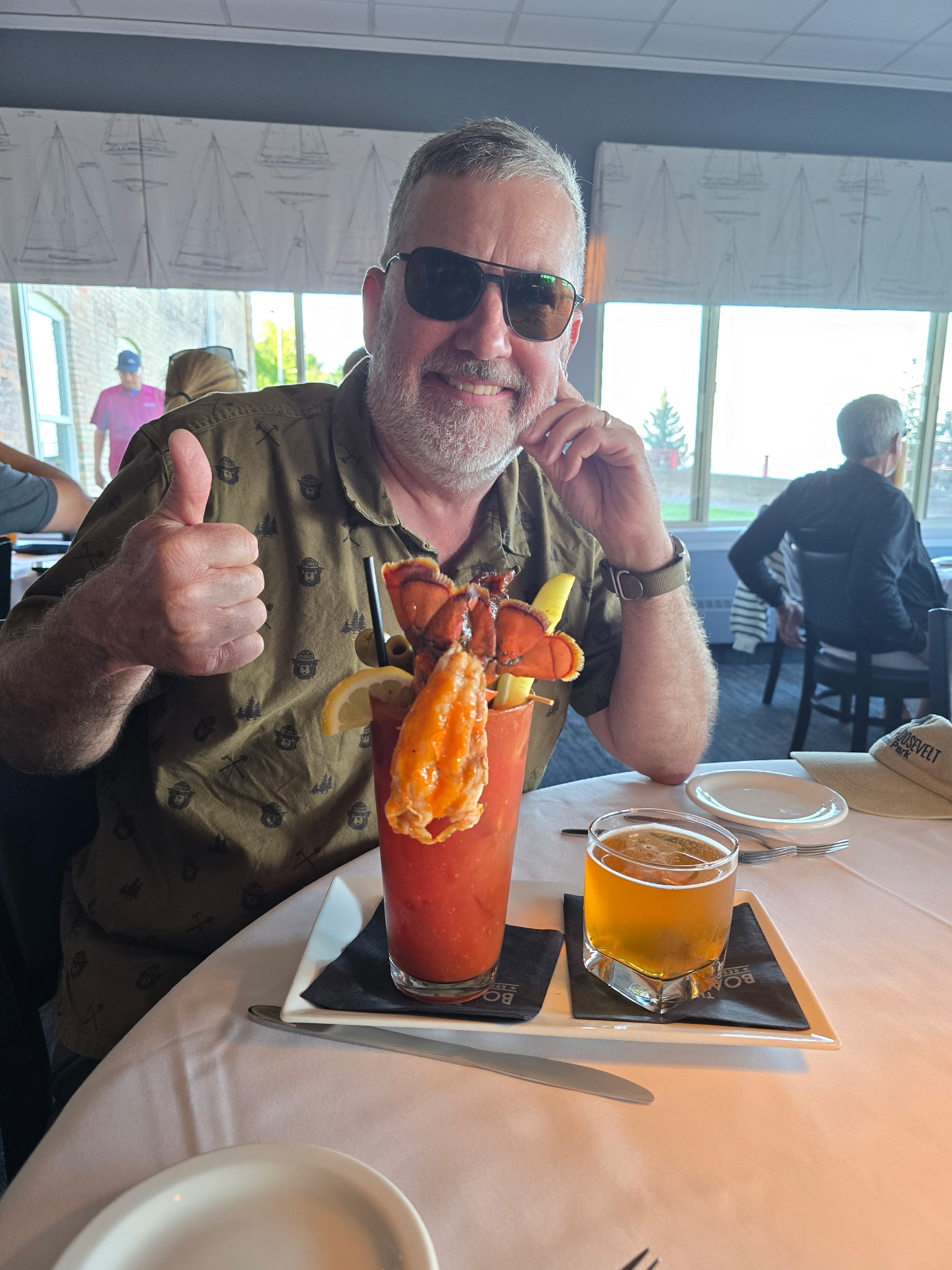 I know I looked cool in the sunglasses.  That is because I left my regular glasses in the camper and did not want to walk back for them …. 