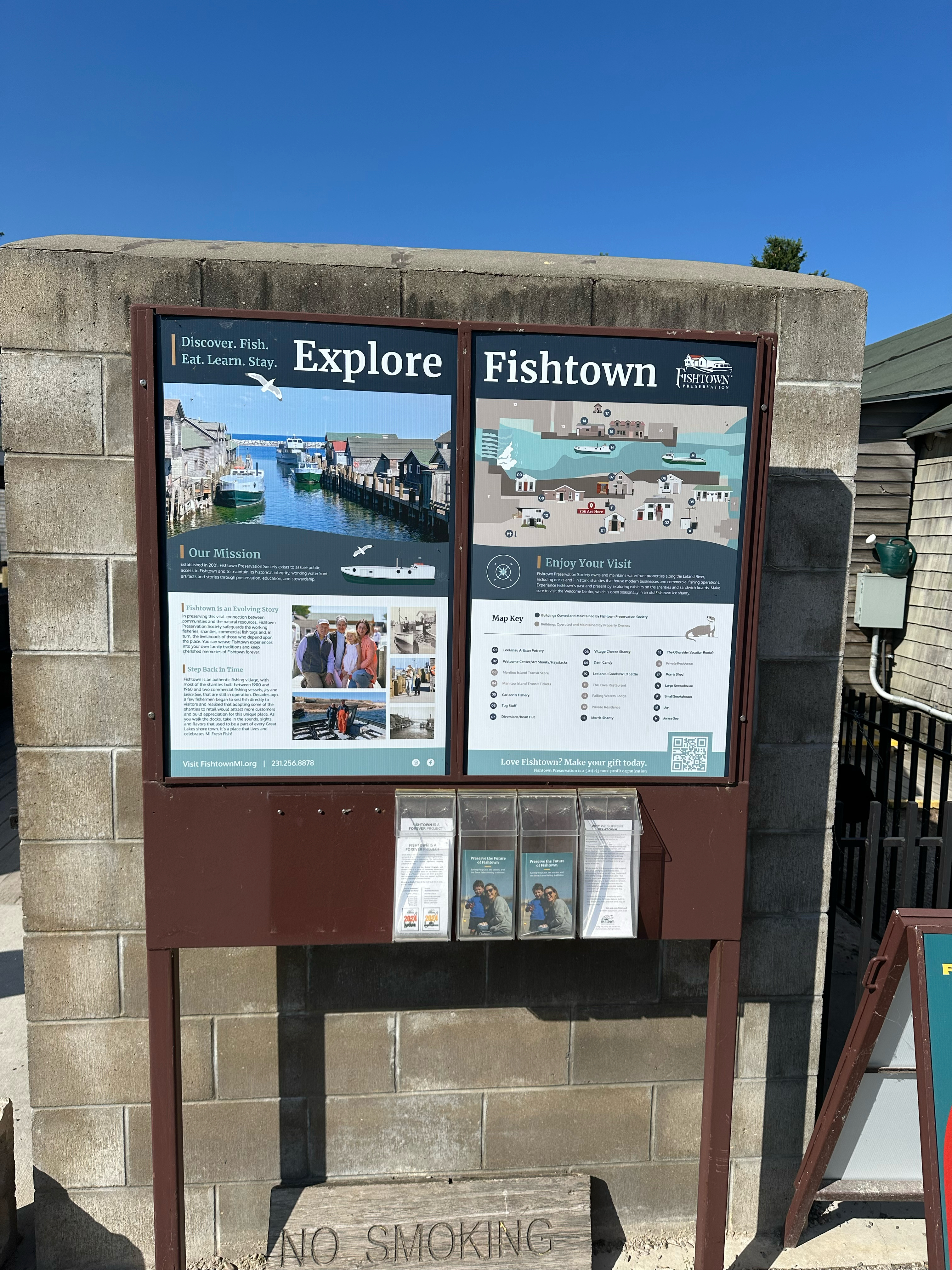 The historic “Fishtown” area in Leland, Michigan 