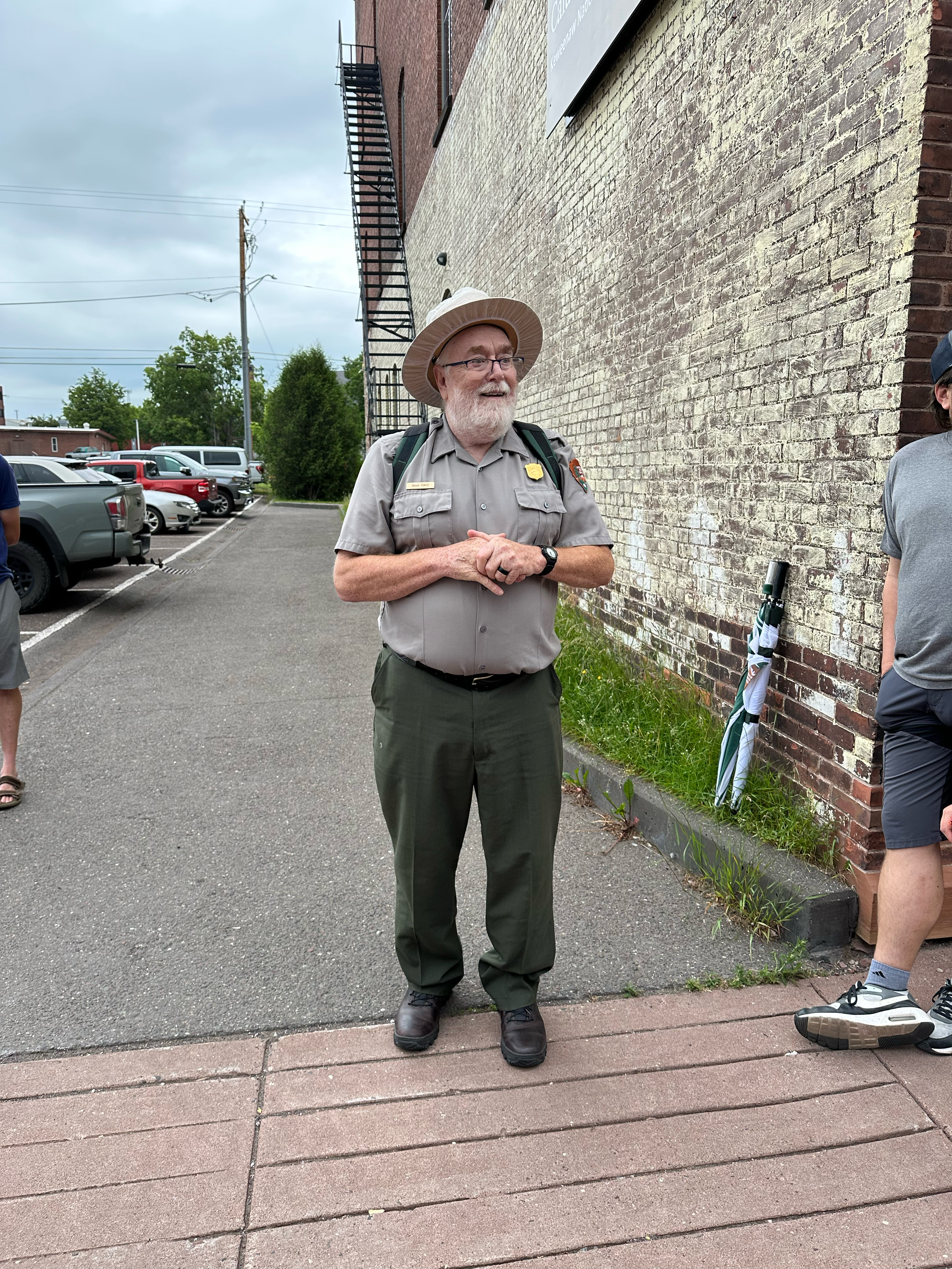 The start of our Ranger led walk through historic downtown Calumet