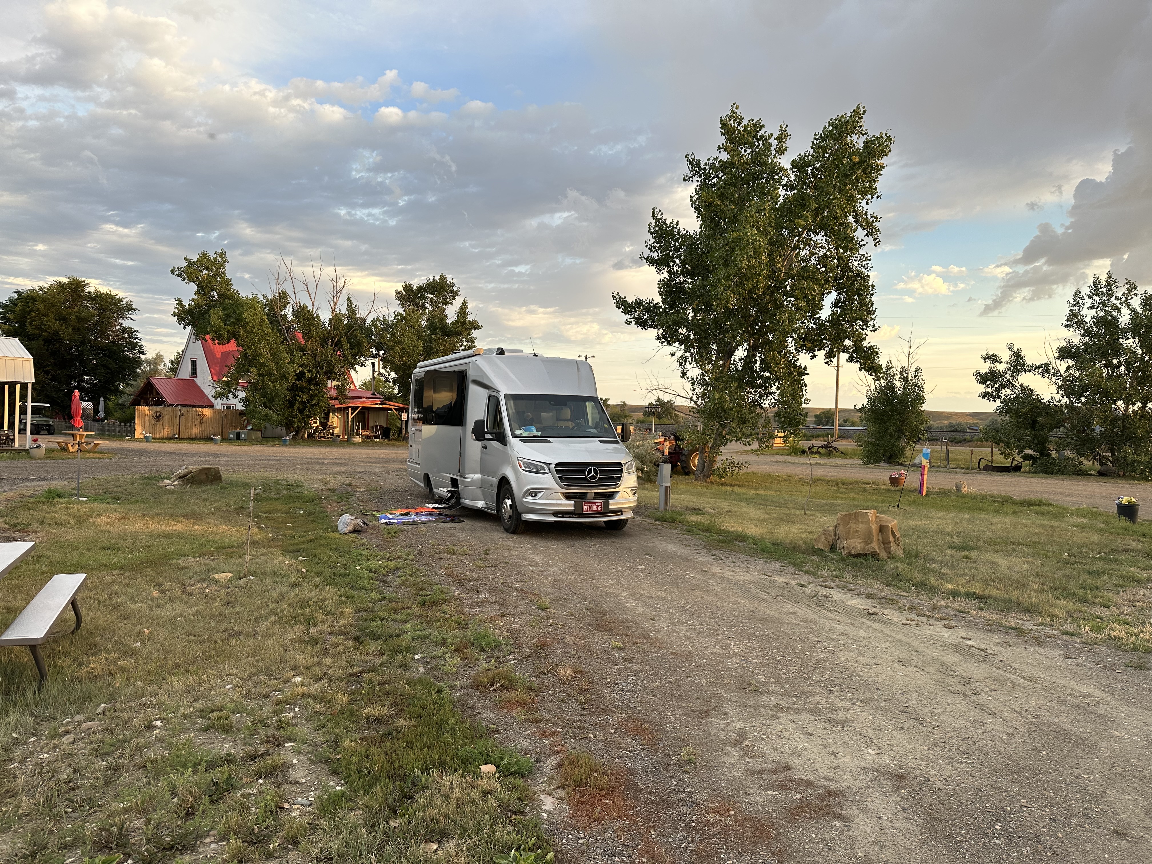 Our site was pretty open - but it was an overnighter - so no shade needed!