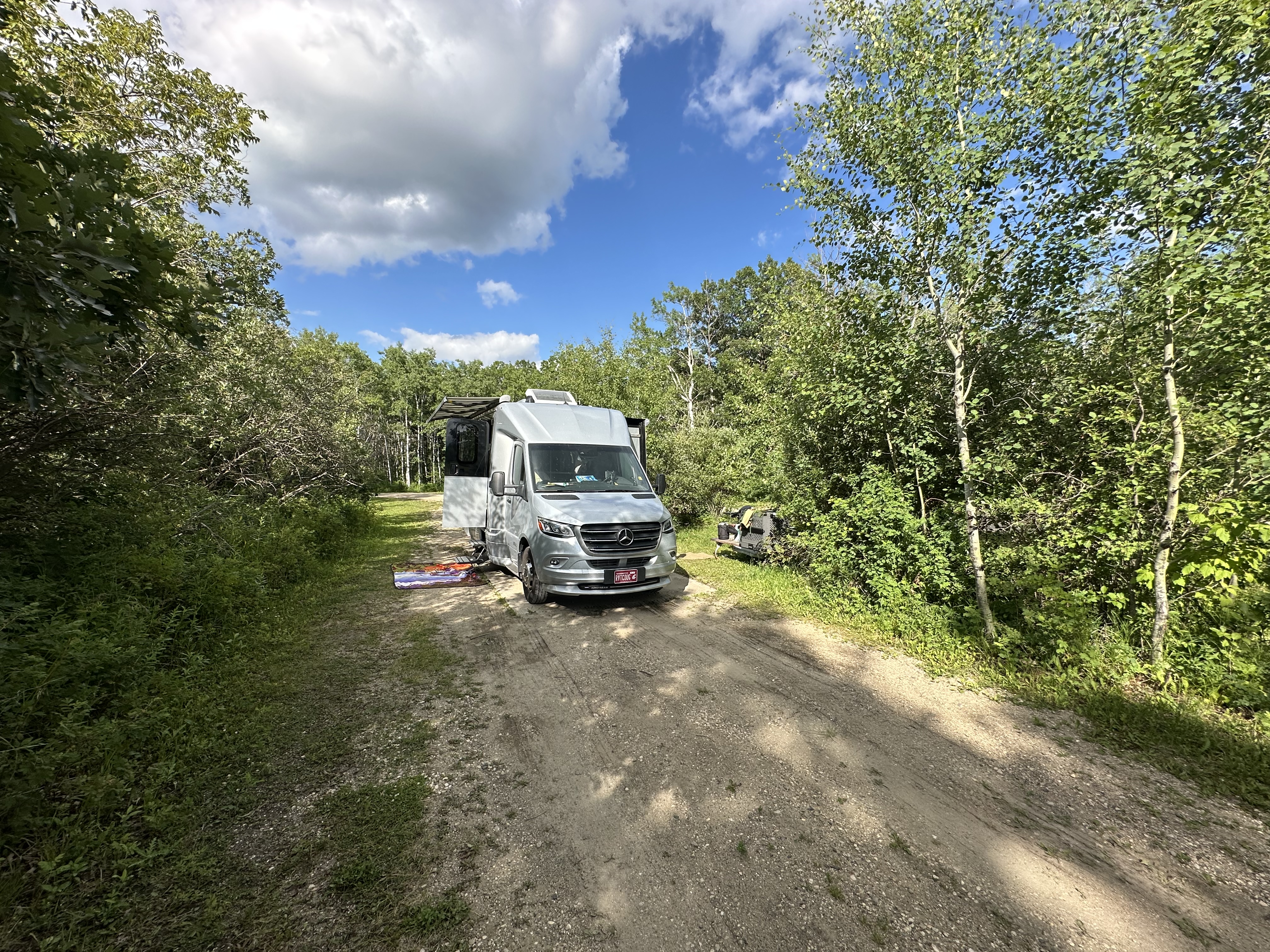 Our campsite at the International Peace Garden Campground
