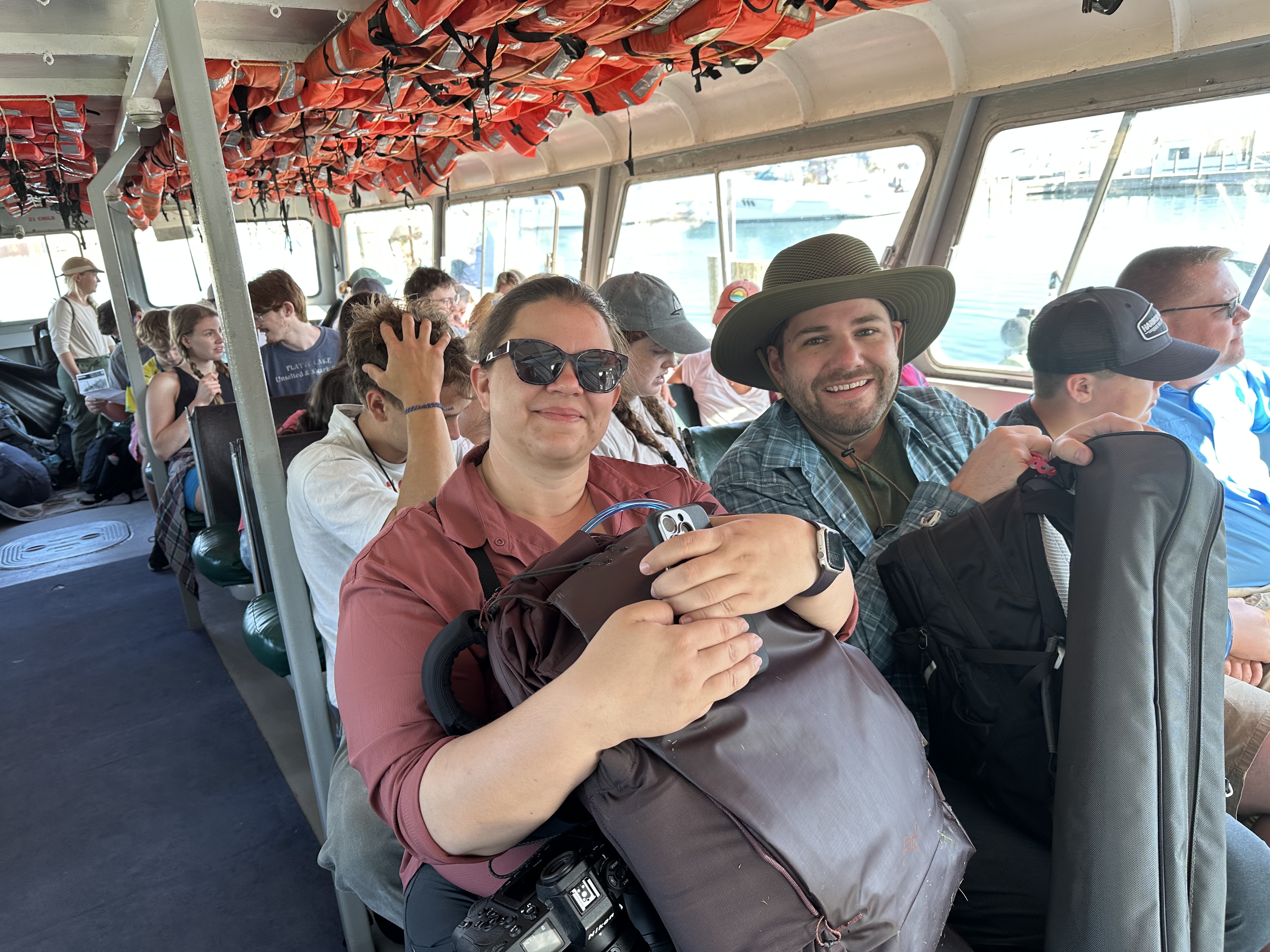 Tricia and Tim ready for our day at South Manitou Island 