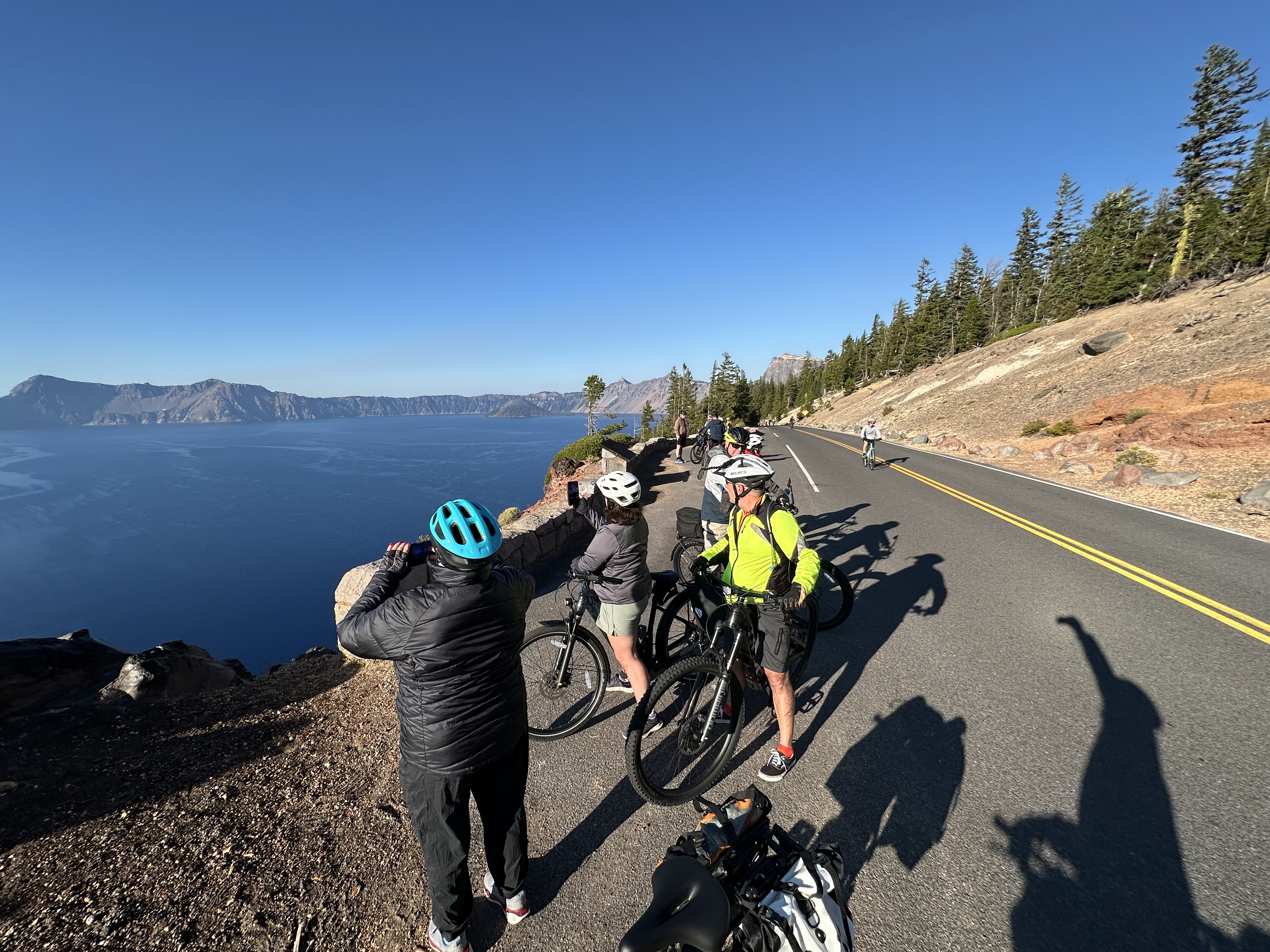 There were lots of places to stop and get pictures and take a breather ….