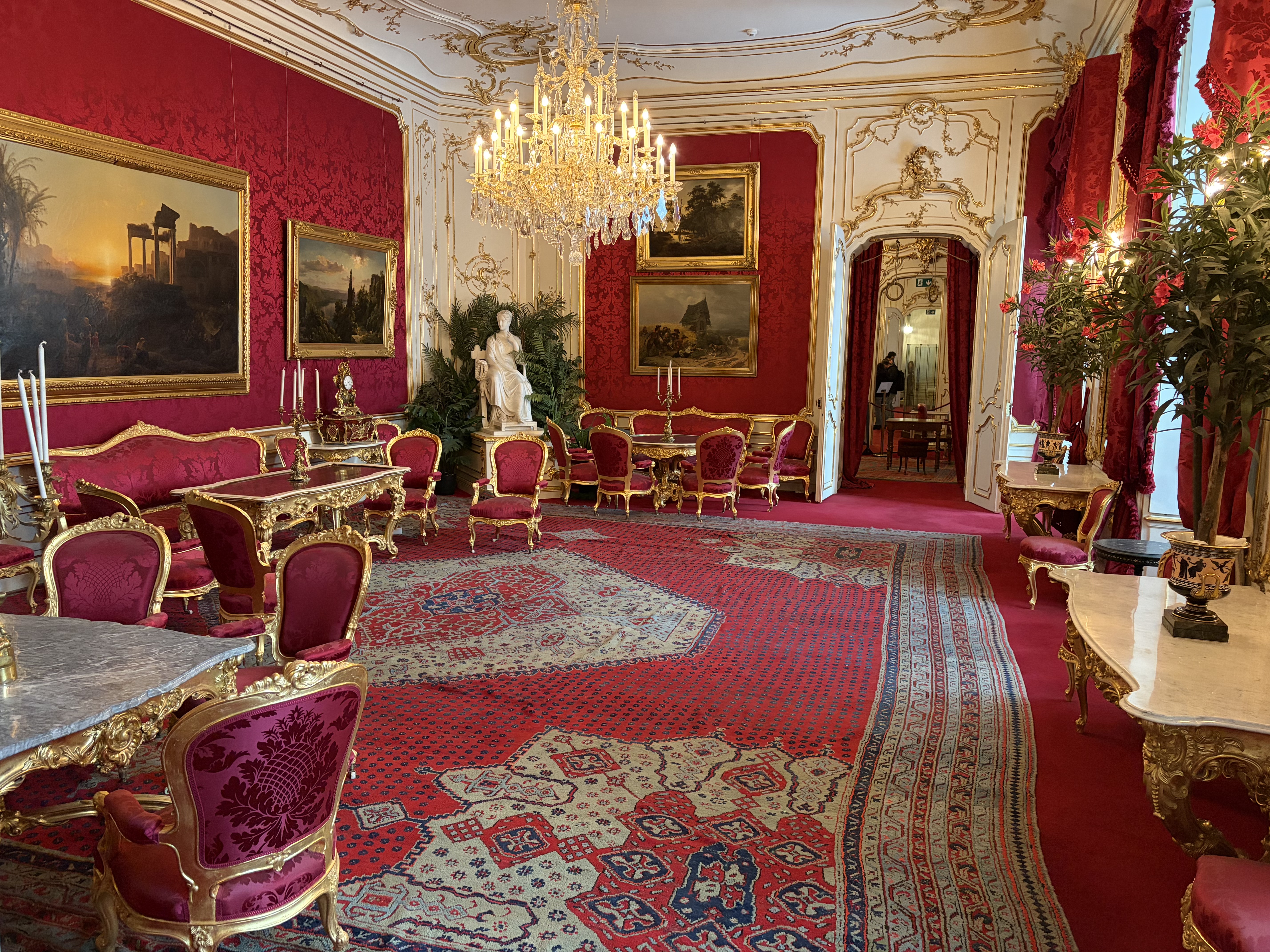 One of the large - and ornate - sitting rooms in the palace