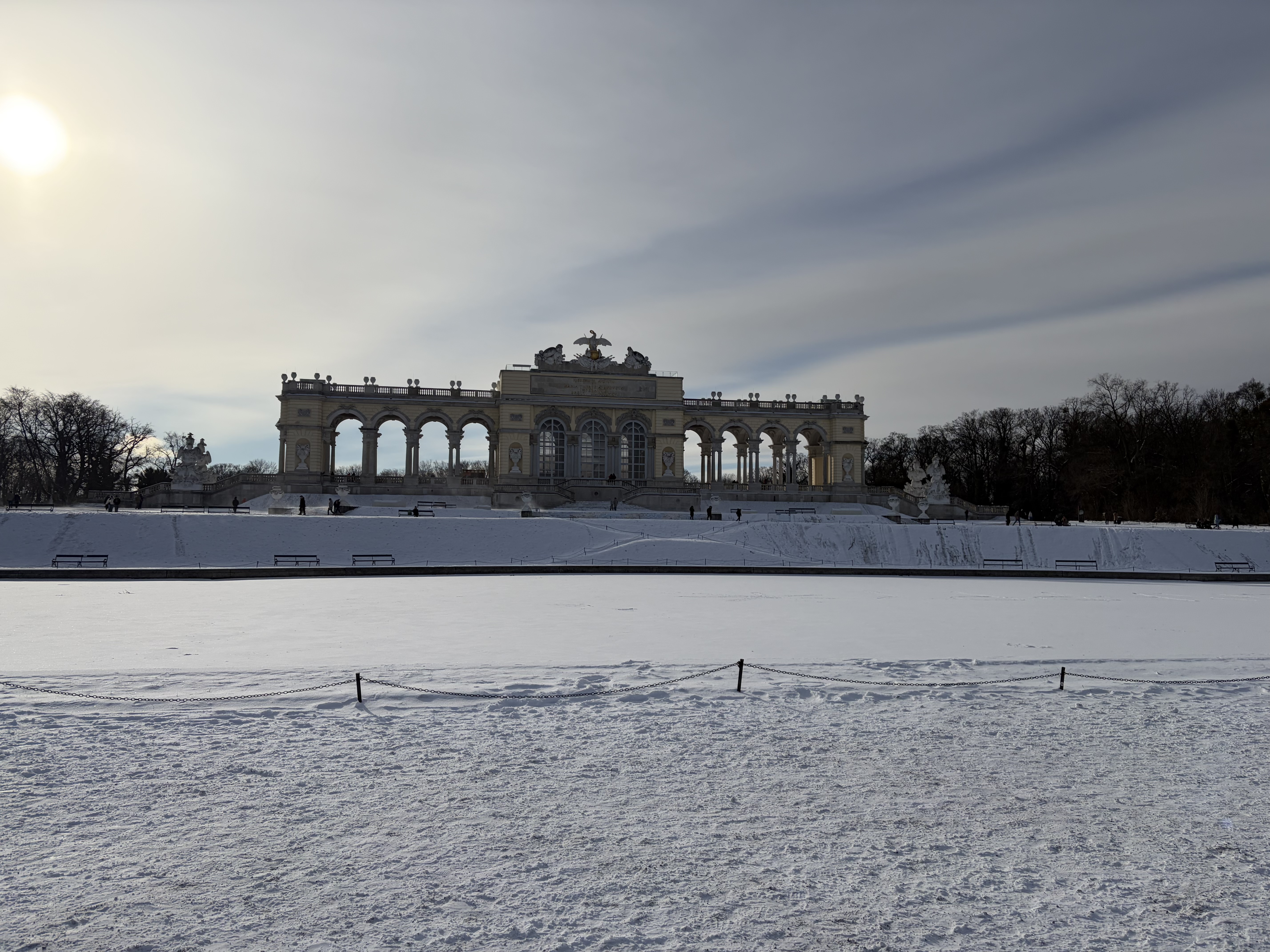 This was called “Gloriette” which built by Empress Maria Theresa in 1775. 