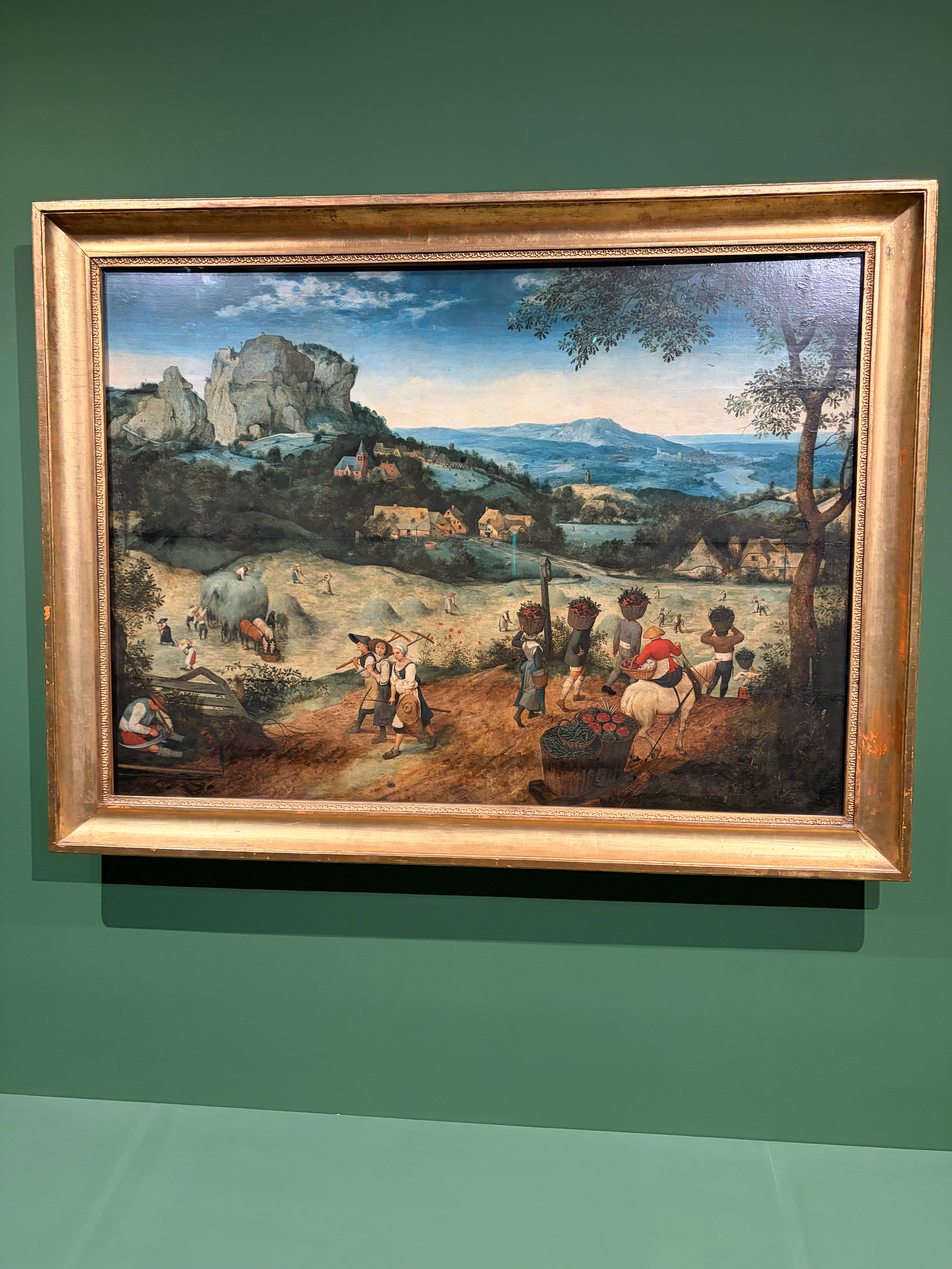 The artwork was amazing - including this historic piece by Pieter Bruegel the Elder showcasing peasants working instead of religious iconography.  There were five total paintings - 3 are in the Met in NYC - this one is in the private collection of the family. 