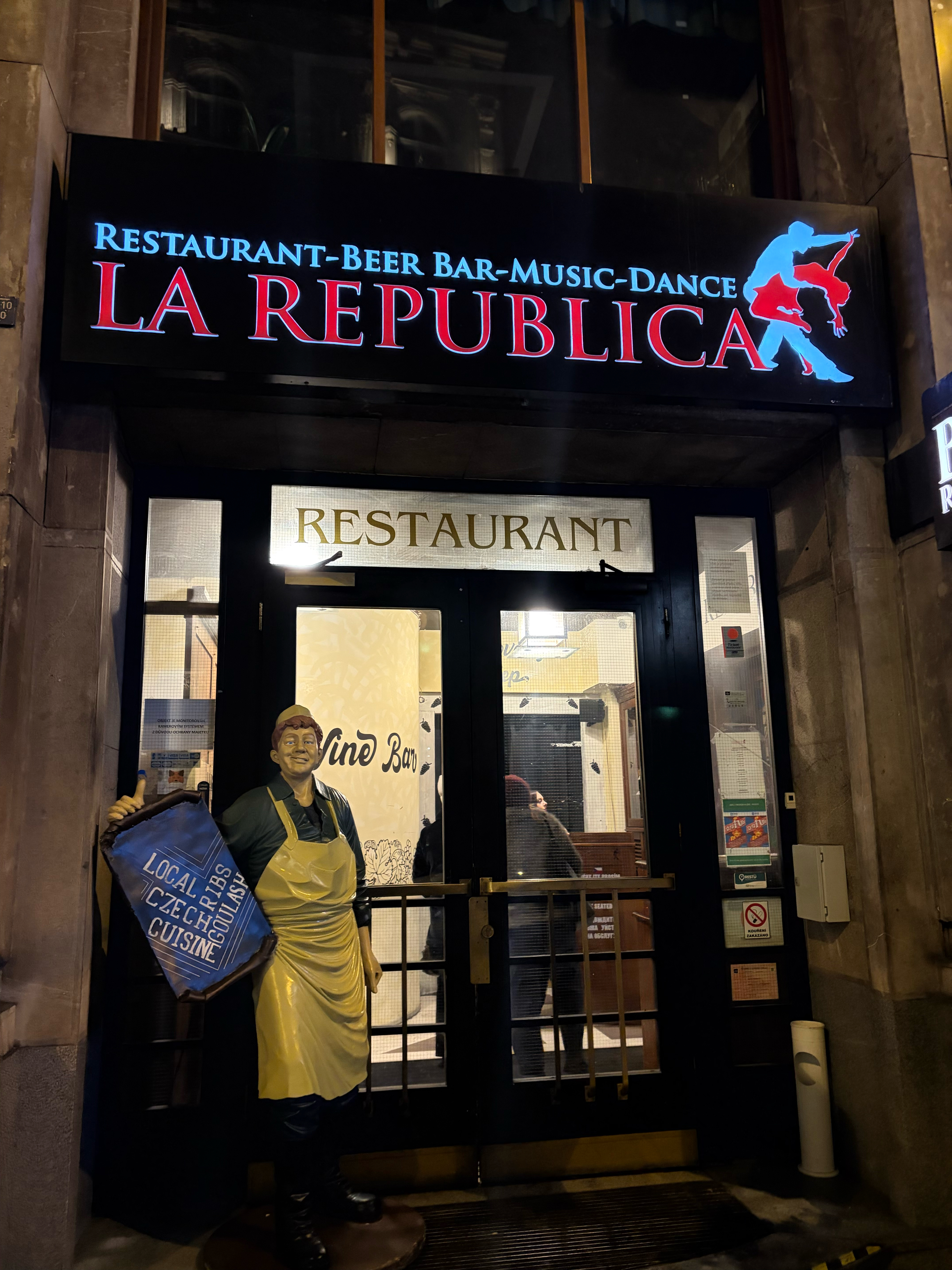 This restaurant served traditional Czech food - with friendly service.