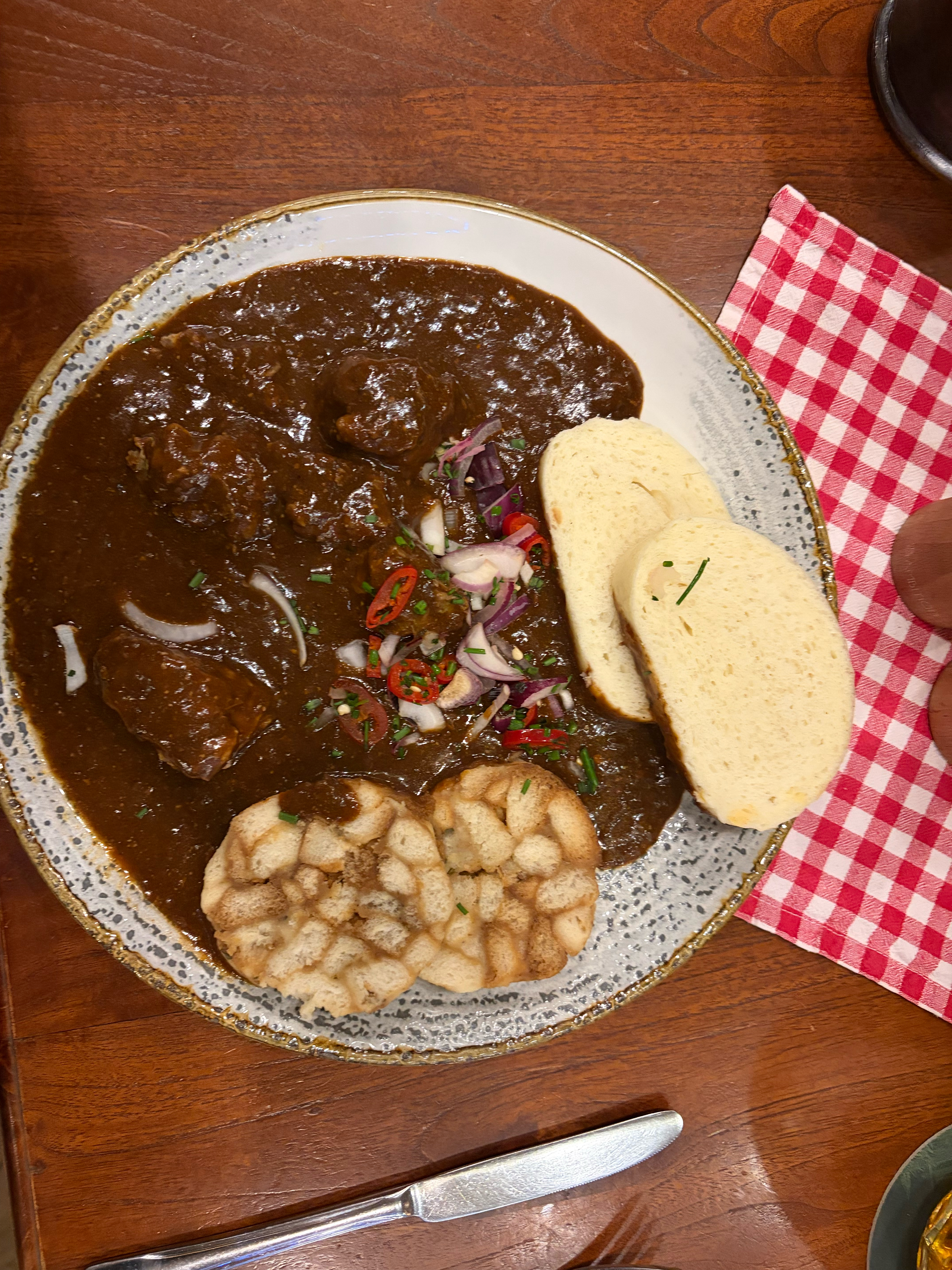 Beef Goulash with Dumplings