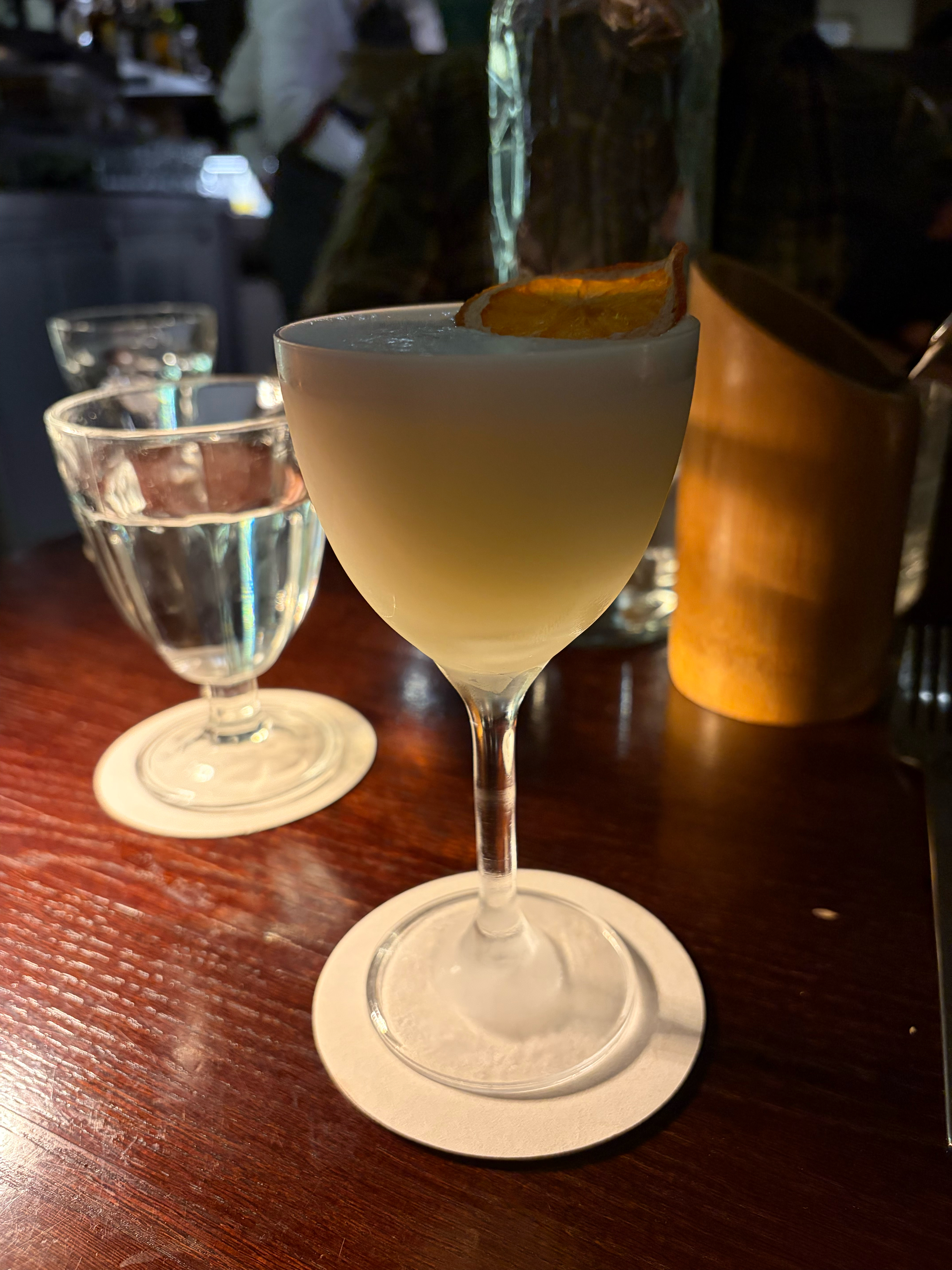 Becher Butter Sour - becherovka, lemon, sugar, ghee butter, orange, egg white