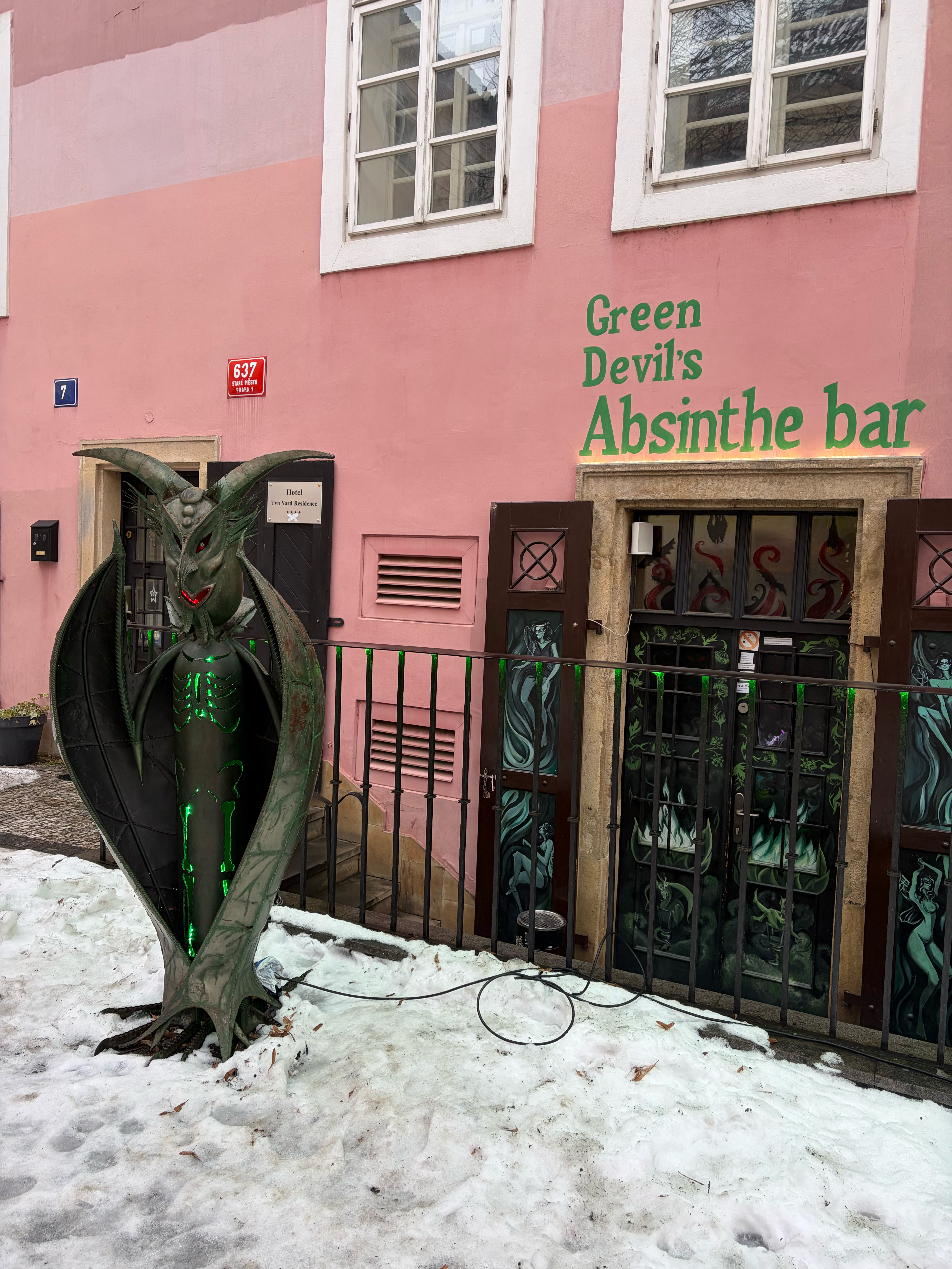 This was an eclectic bar in Prague - but a must do for Absinthe fans. 
