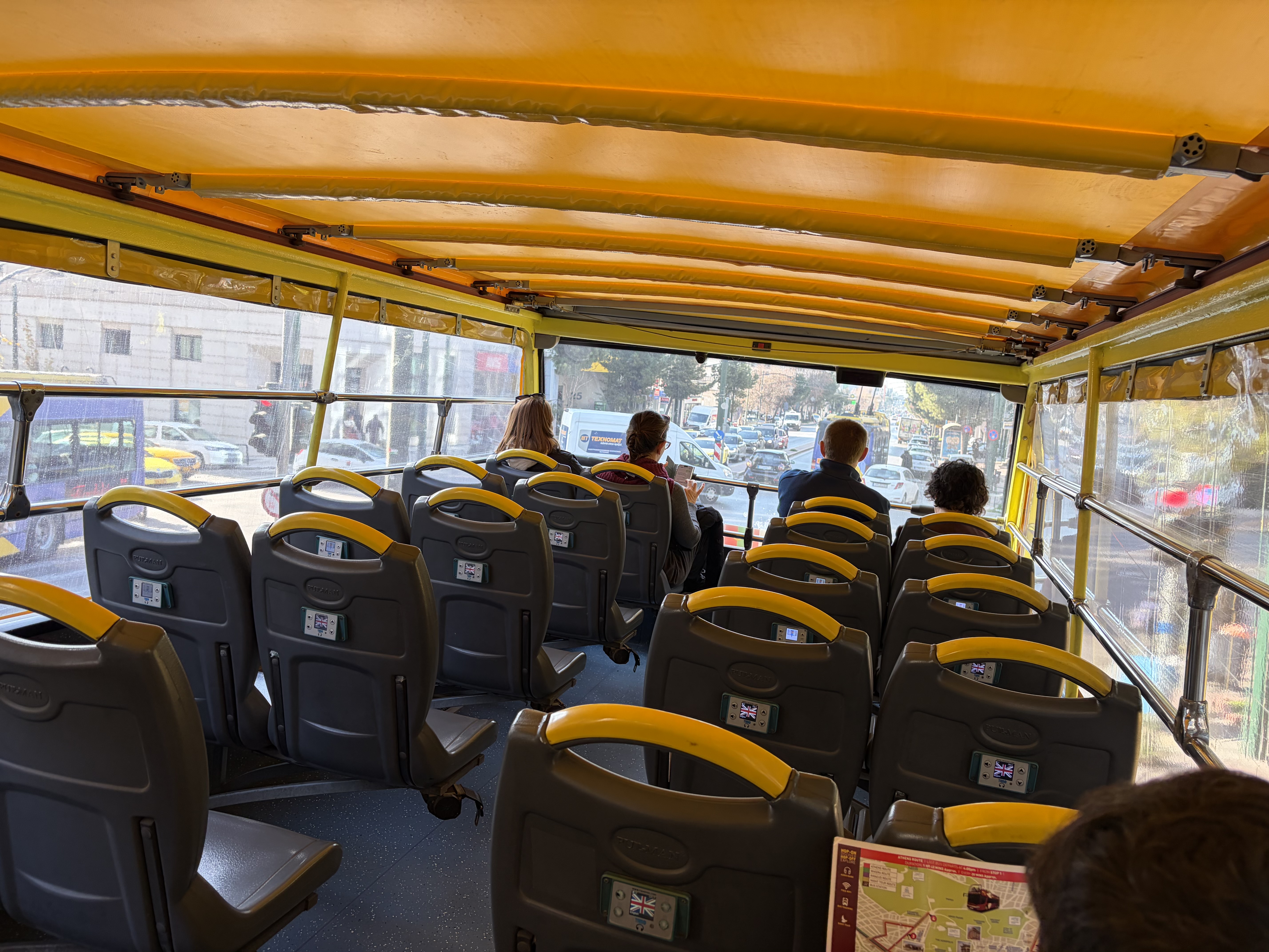 We grabbed seats on the top deck of a double decker bus for our city tour