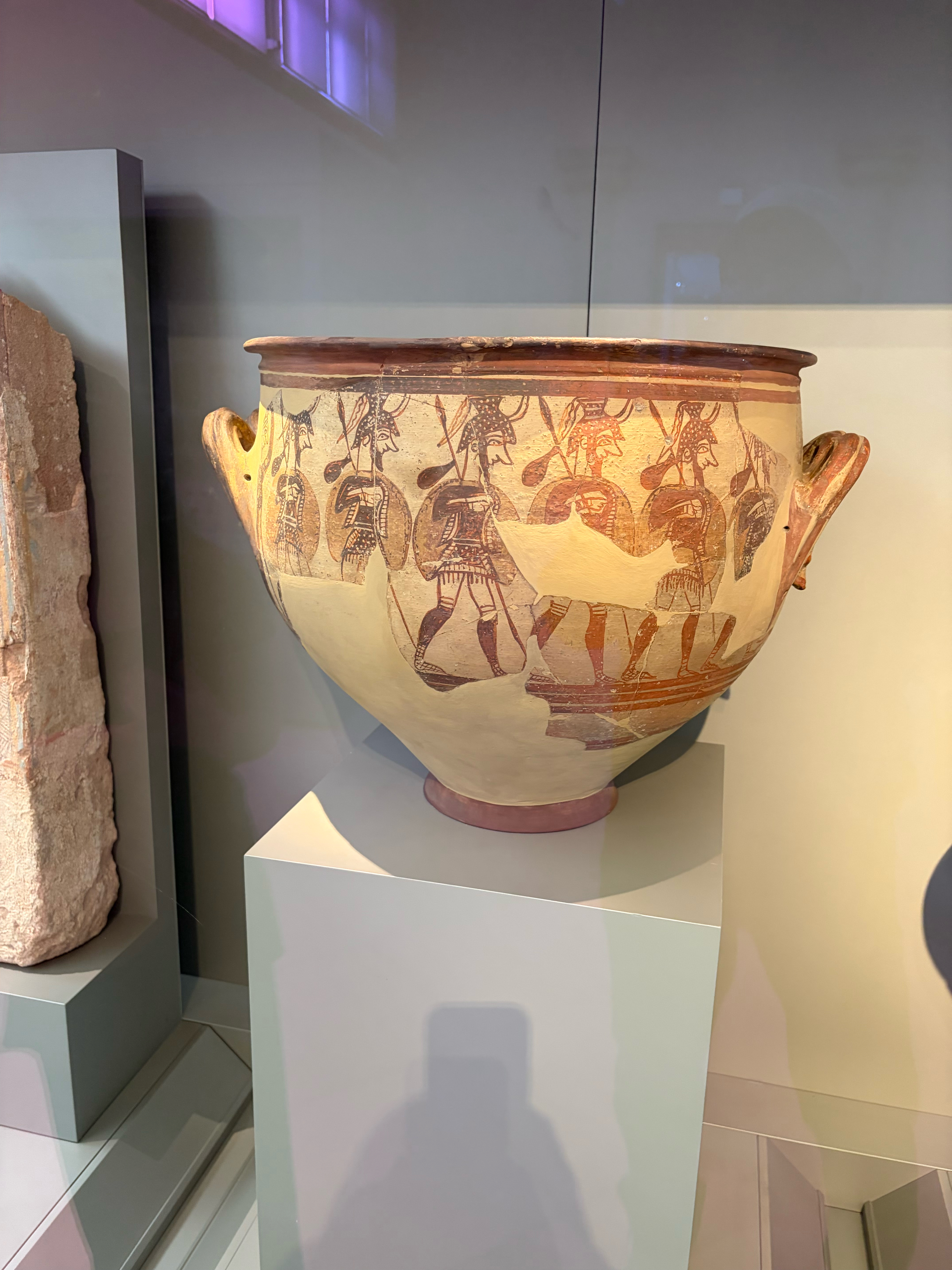 The detailed work on the pottery from centuries ago is spectacular
