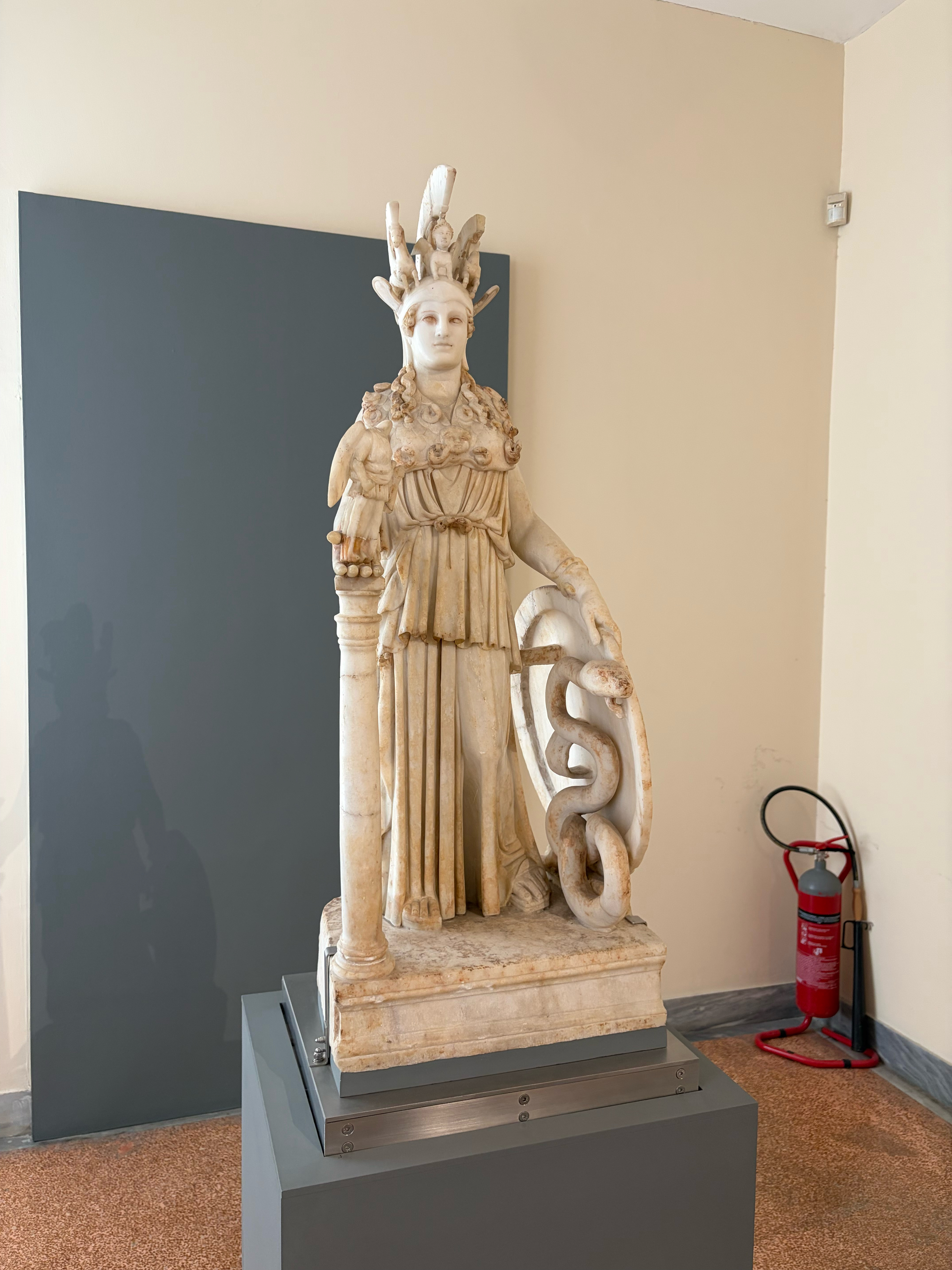 This is a small reproduction of what once was a huge statue of Athena 
