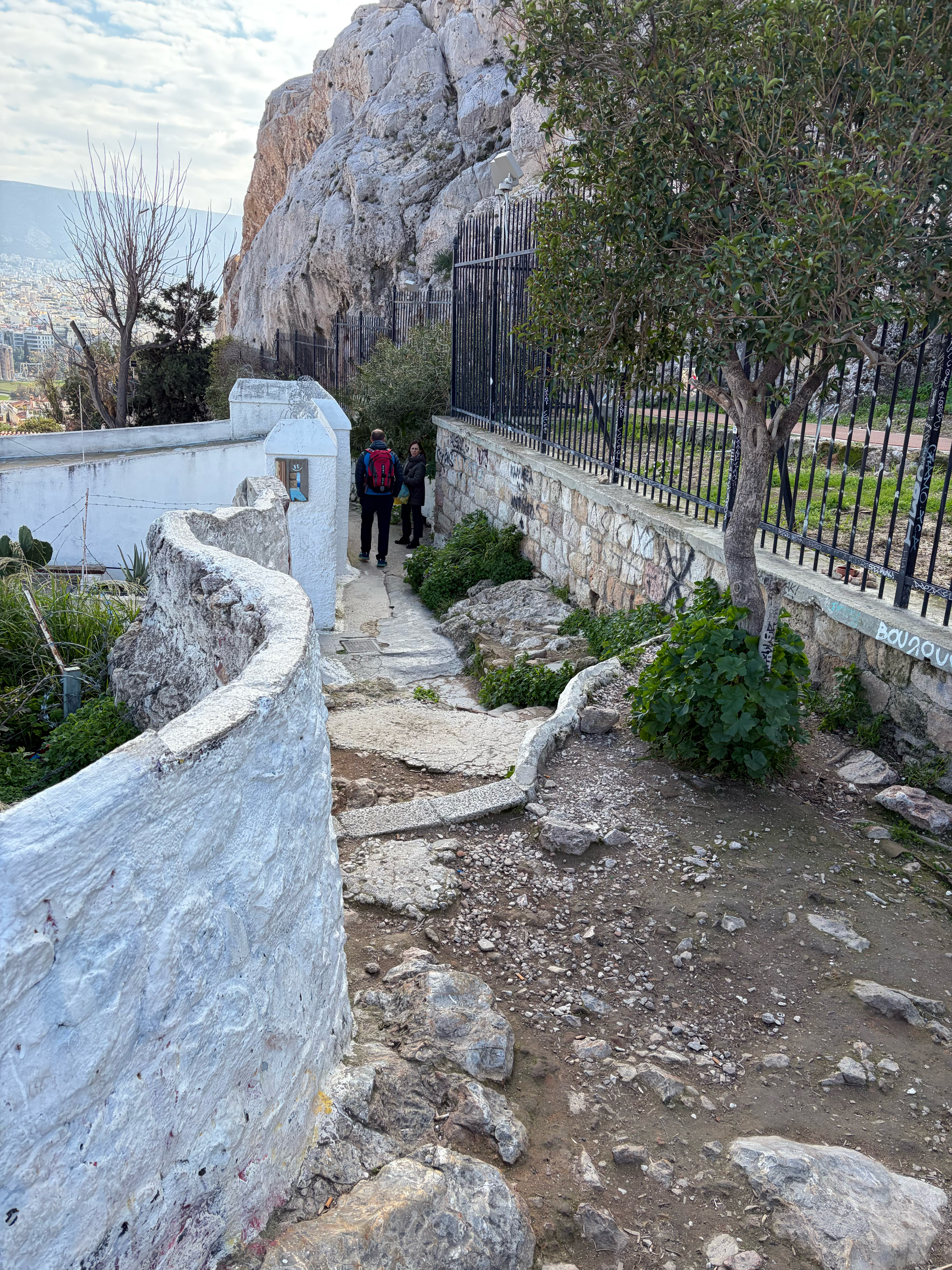 The pathways were not always super smooth - we had hiking boots which helped us safely navigate the steep hills and stairs.