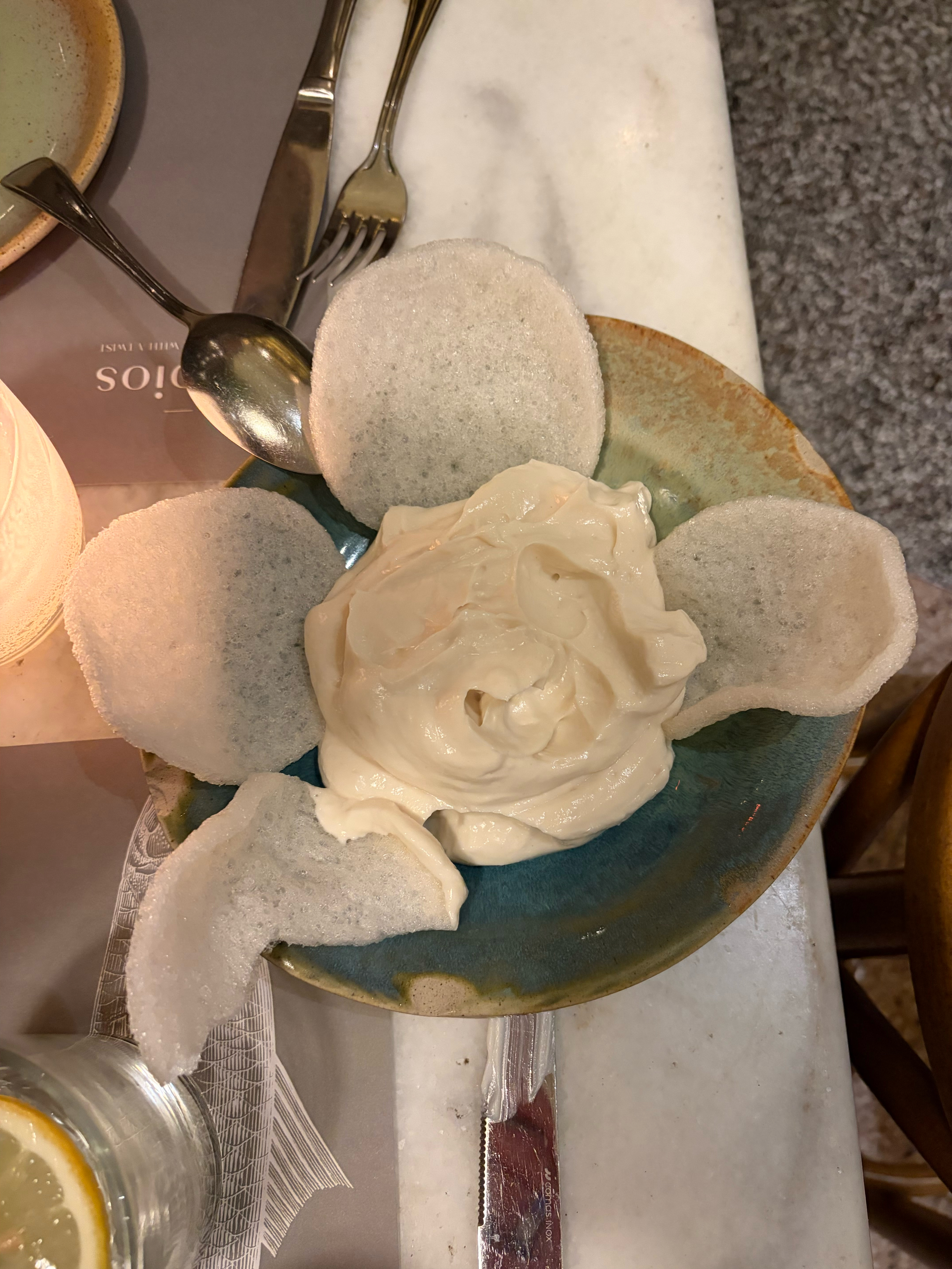 This was a fish dip with shrimp chips 