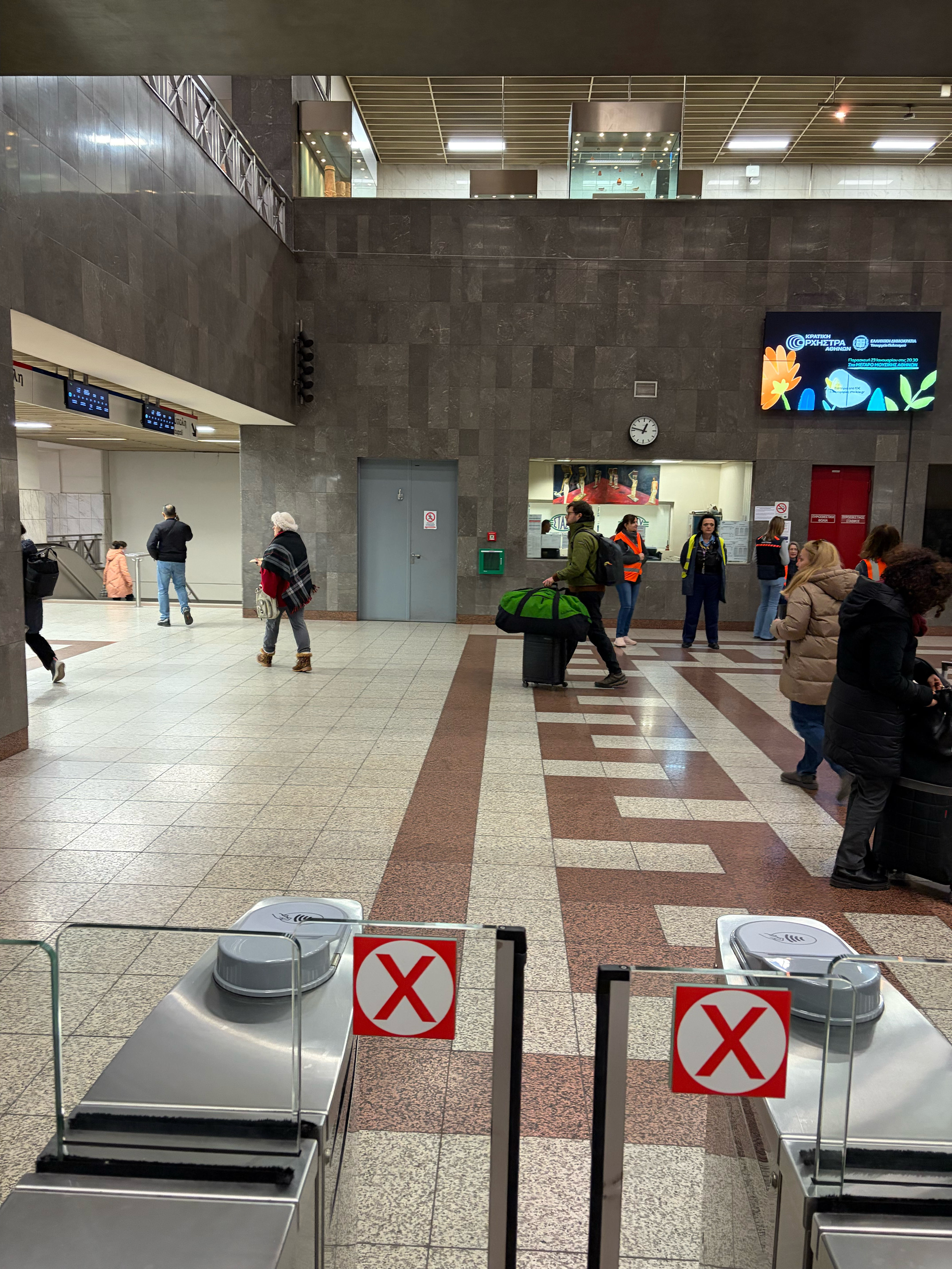 Andrew on his way to the Athens Airport