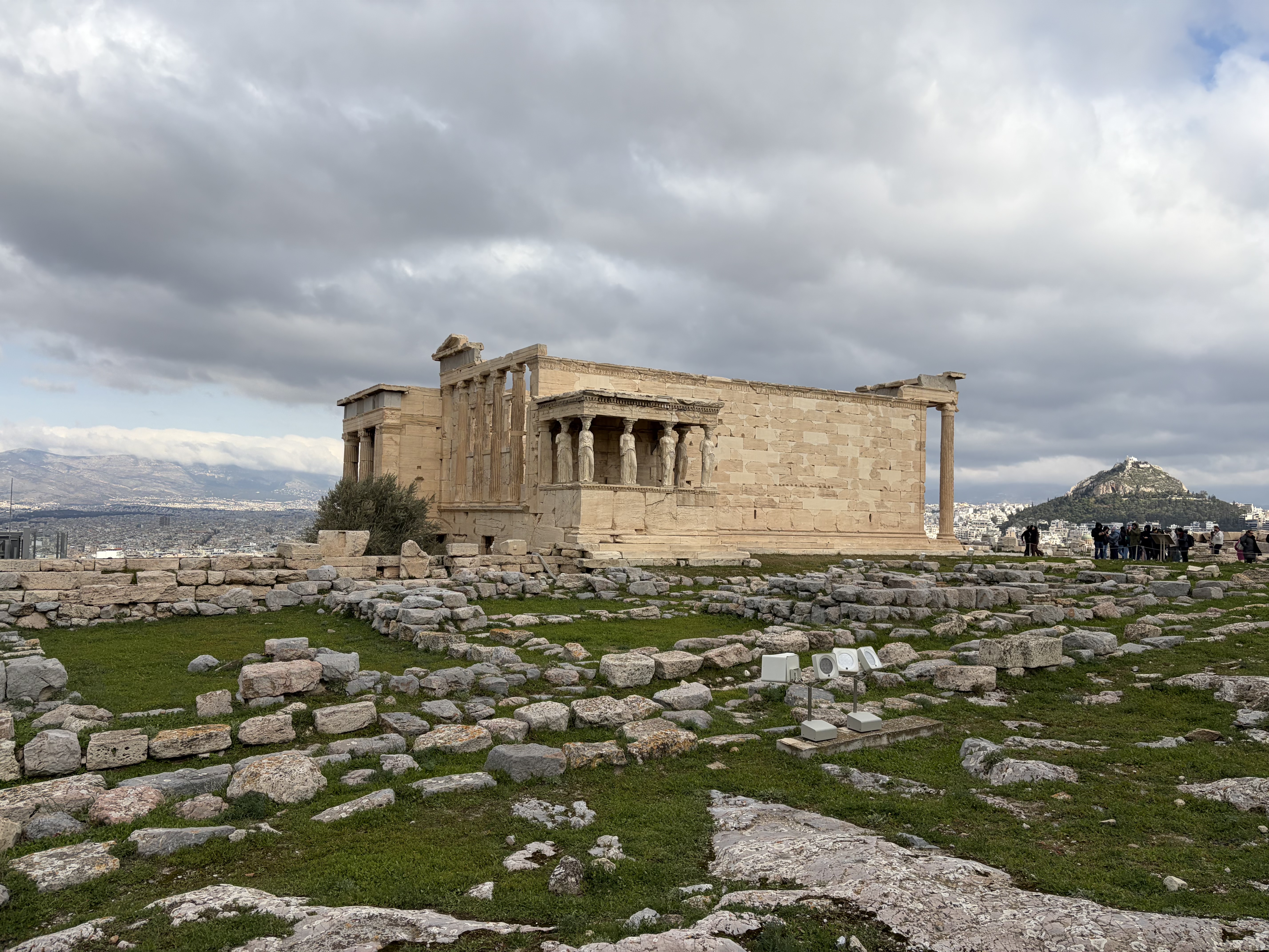 The Erechtheion with the Porch of the Caryatids visible