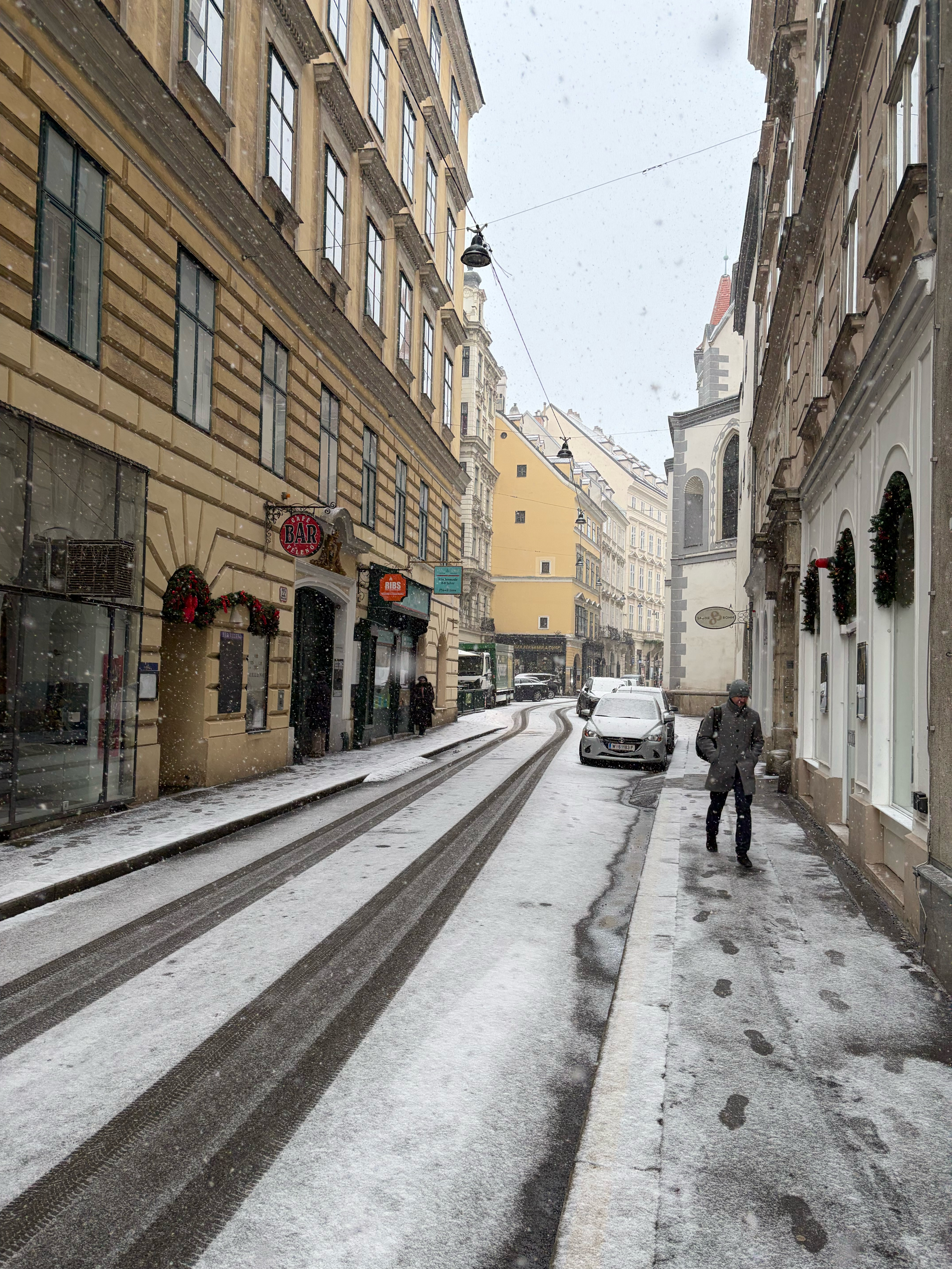 Yes - it was snowing in Vienna!