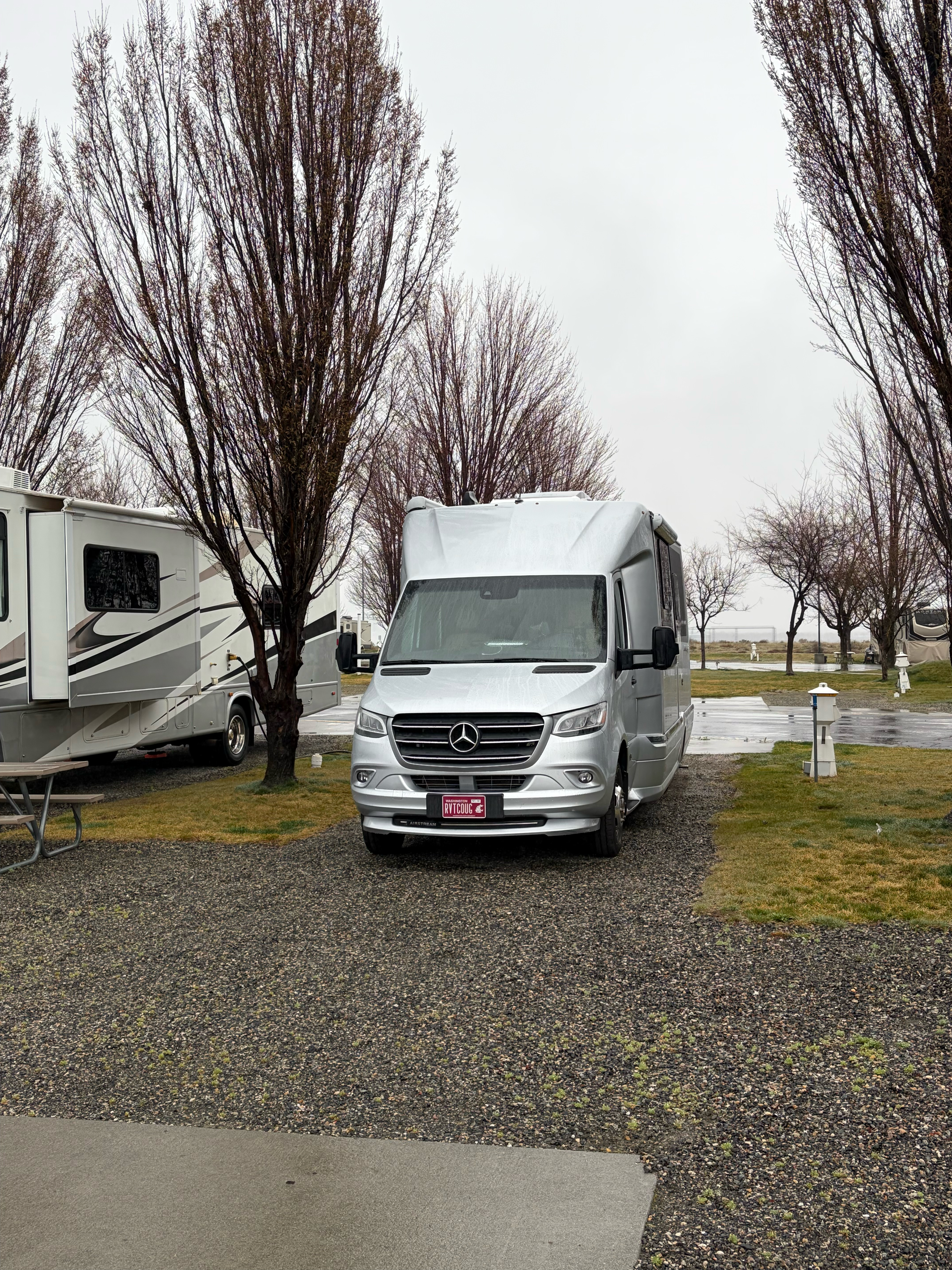 Getting ready for our trip to Oregon at the Horn Rapids RV Park in Richland, WA