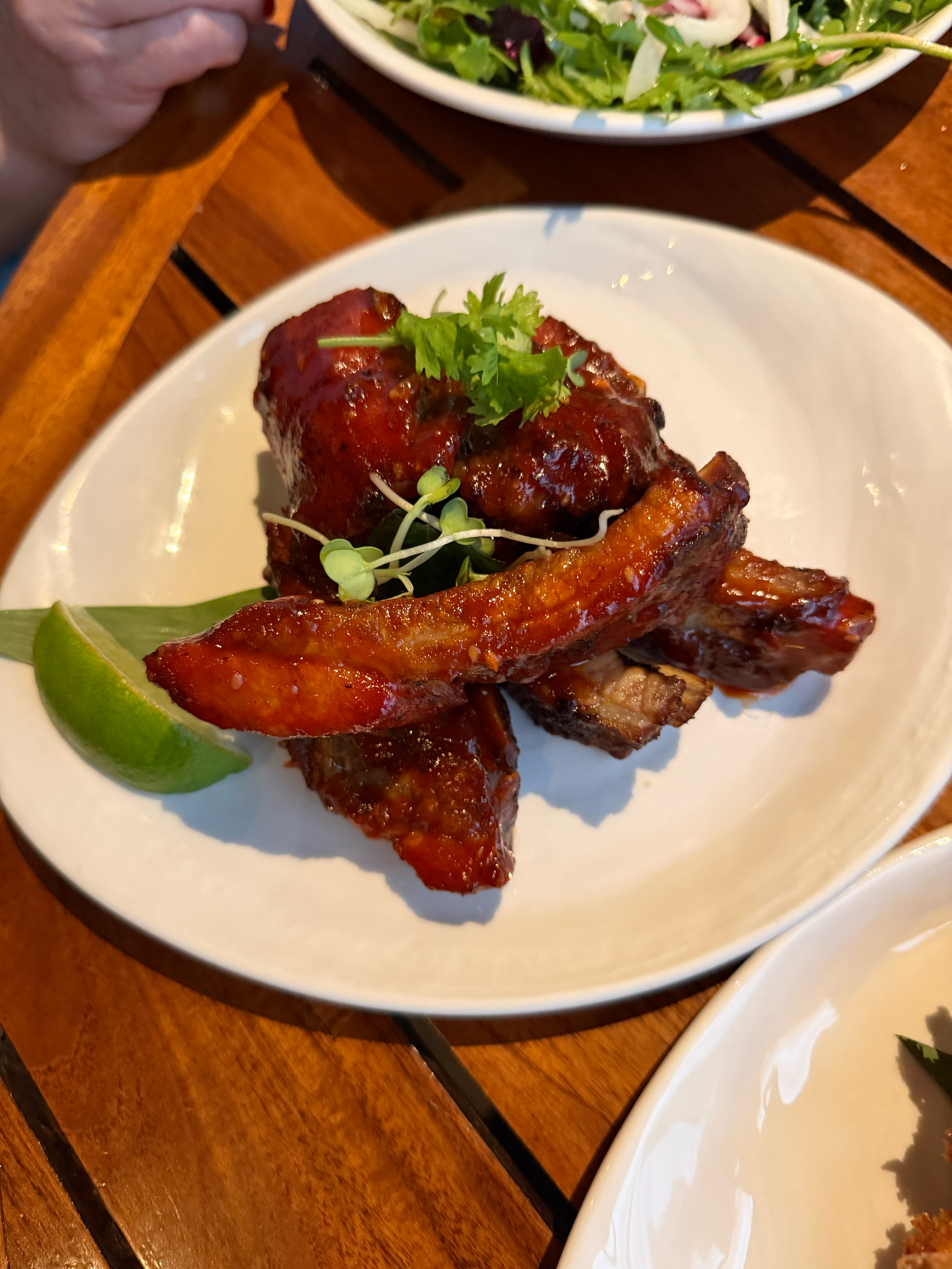 The ribs were excellent - and a bit on the messy side to eat!