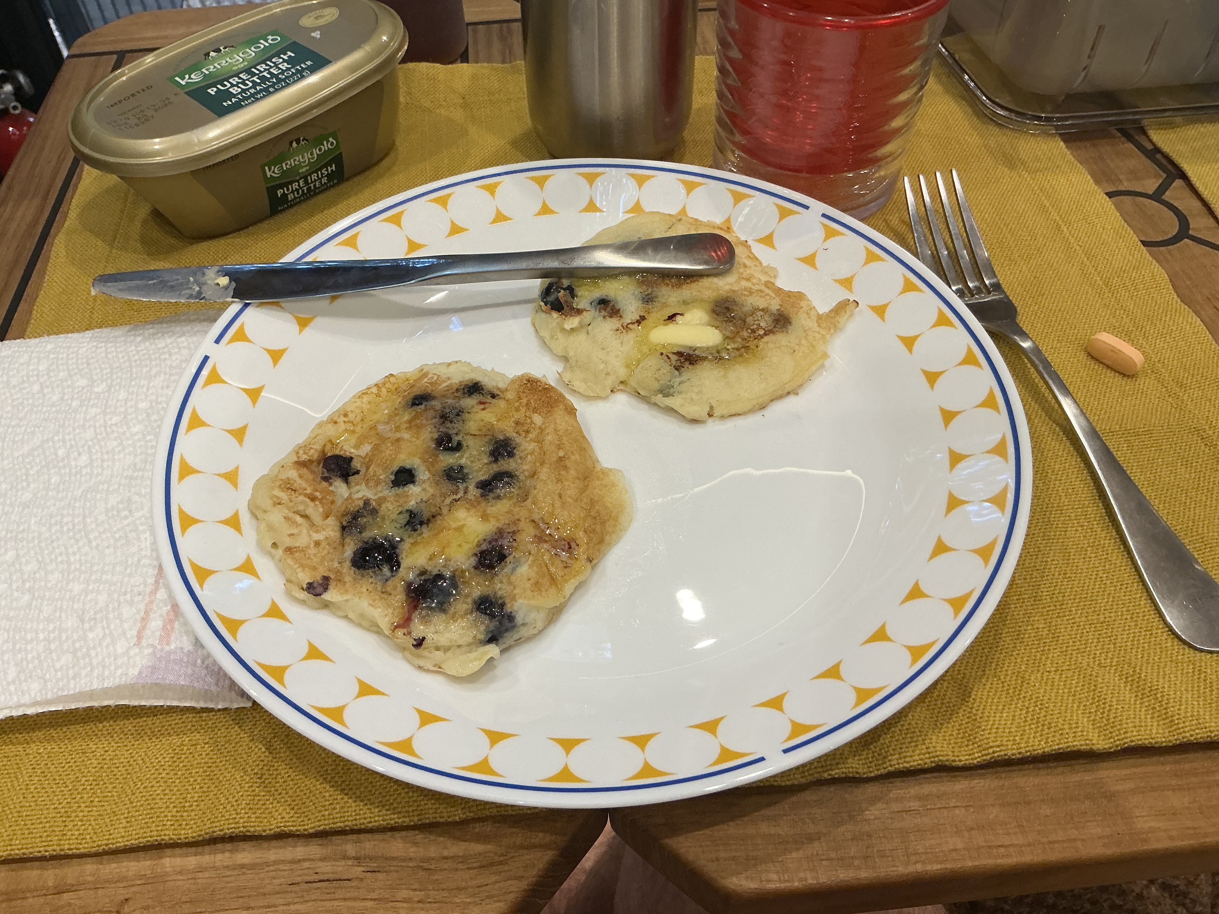 The fresh blueberry pancakes were excellent!