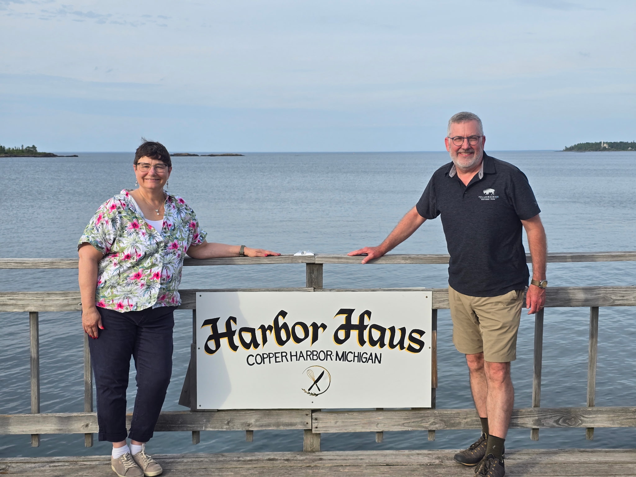A little before dinner photo at the Harbor Haus