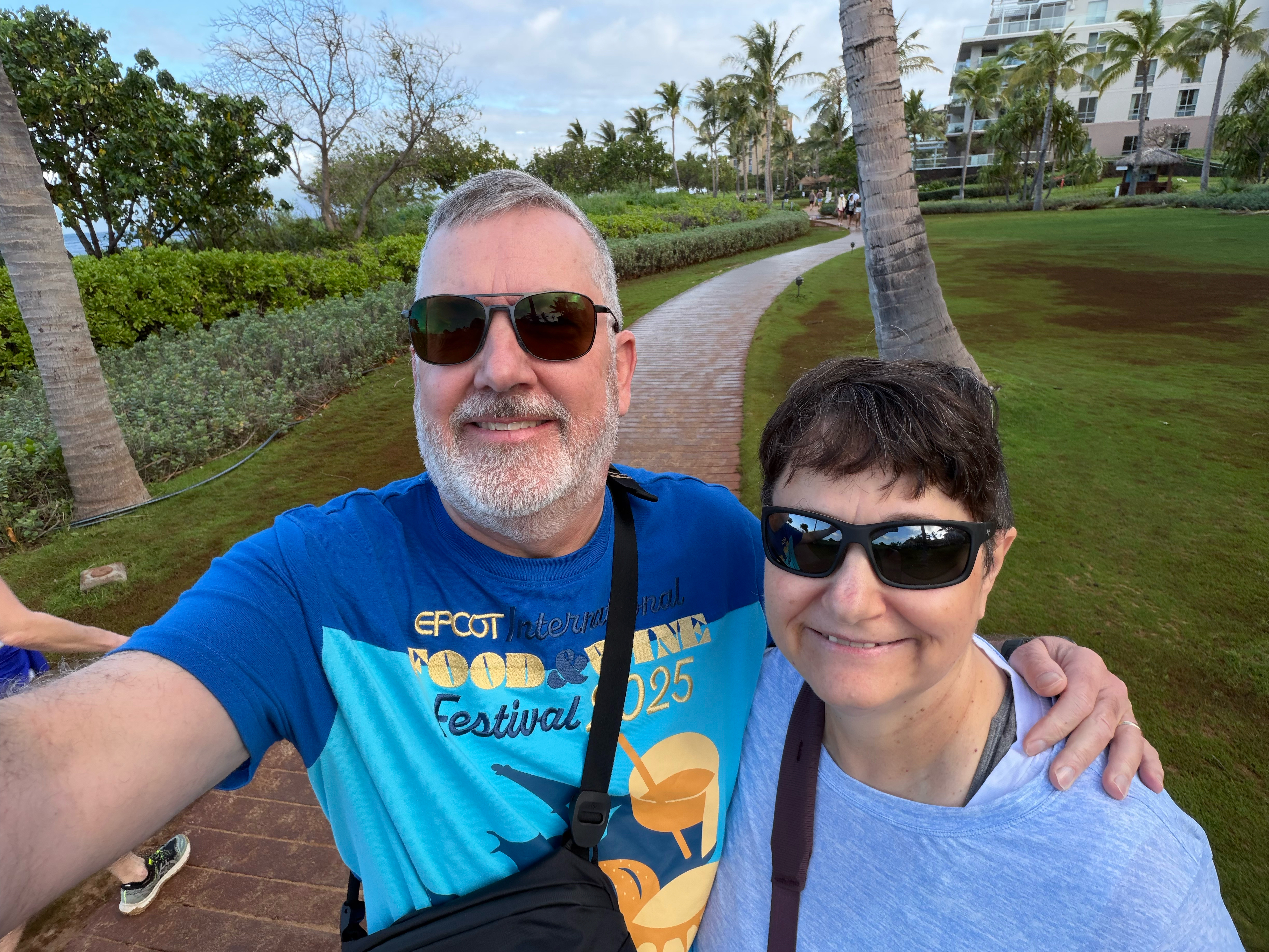 Noel and I ready for our morning walk!