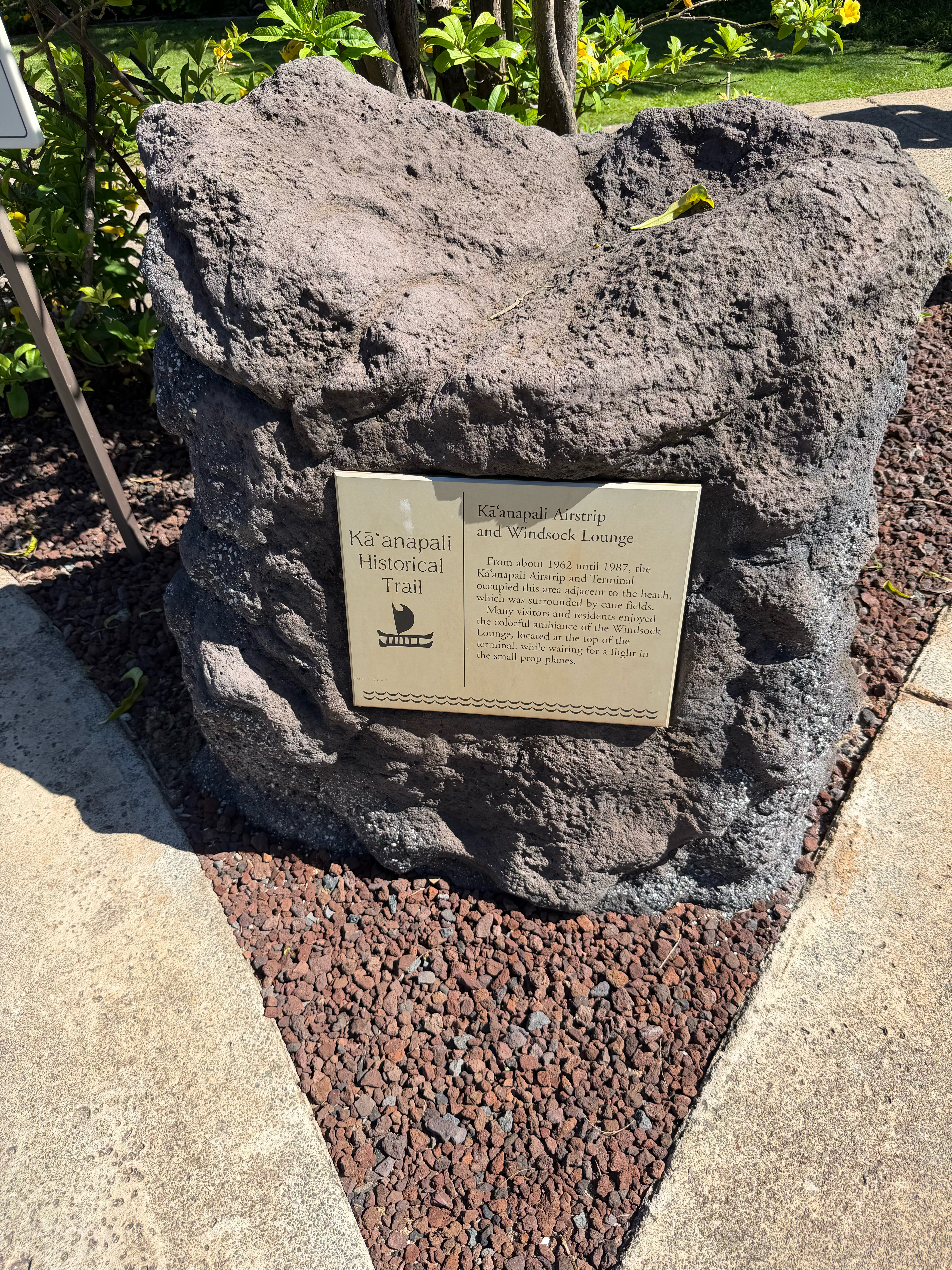The markers along the trail give historical information about what was in the area before all of the present day development.
