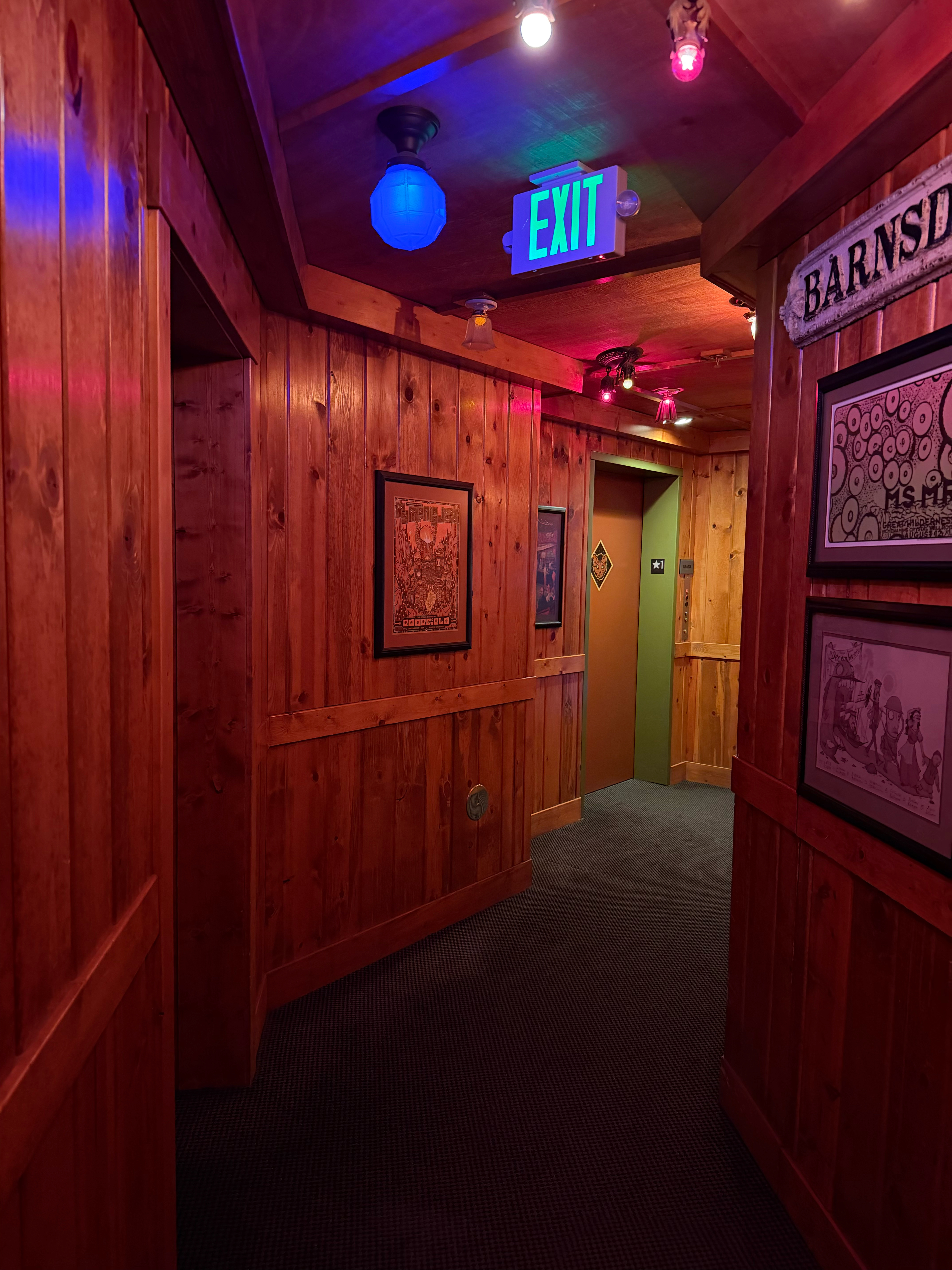 My first blue light was on the first floor in the “Art House”.