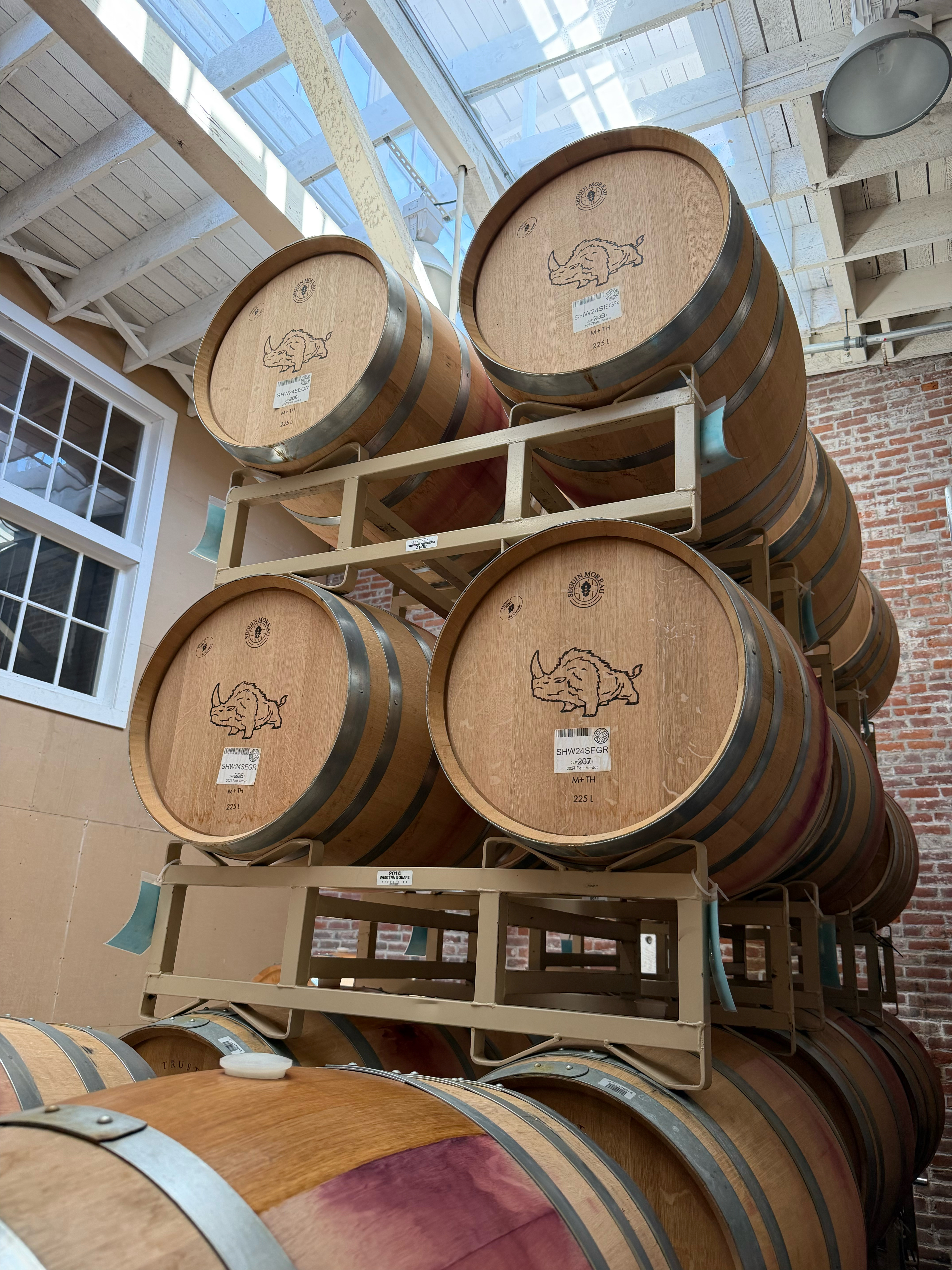 The barrel room was fun to see on a short pre-tasting tour.