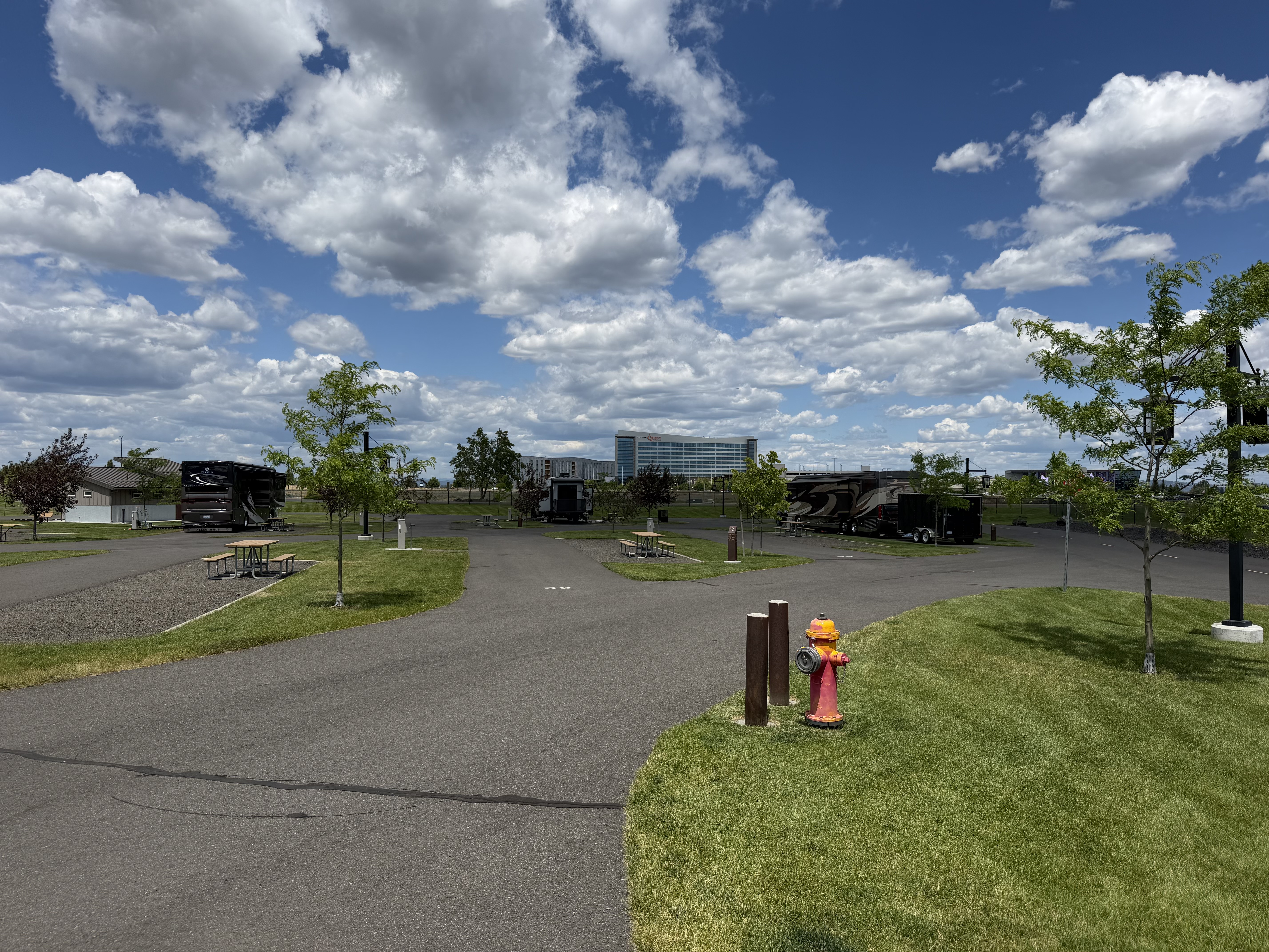 The casino and hotel are a short shuttle ride away from the RV resort.