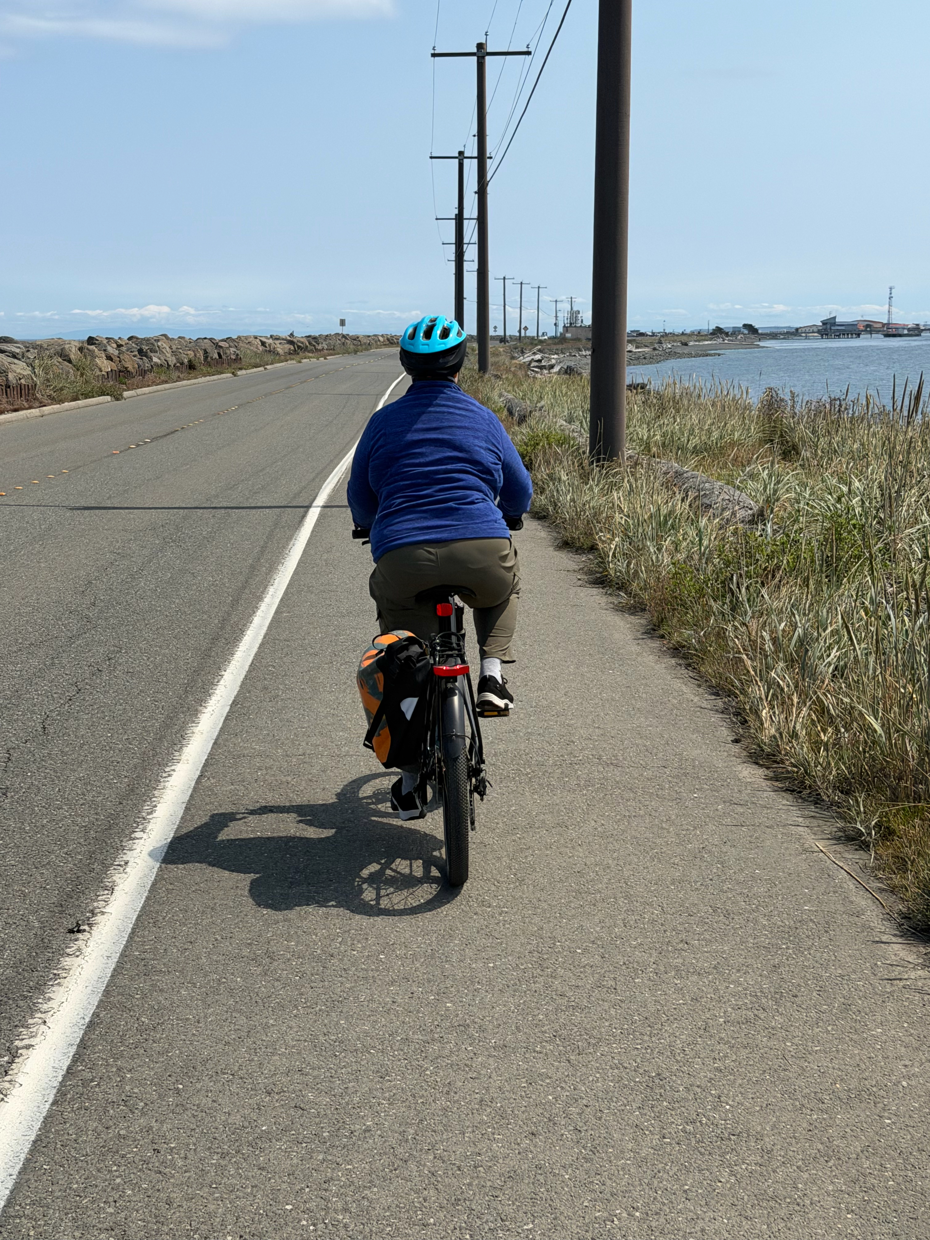 The final stretch to Harborview Park was a bike lane on a busy road.