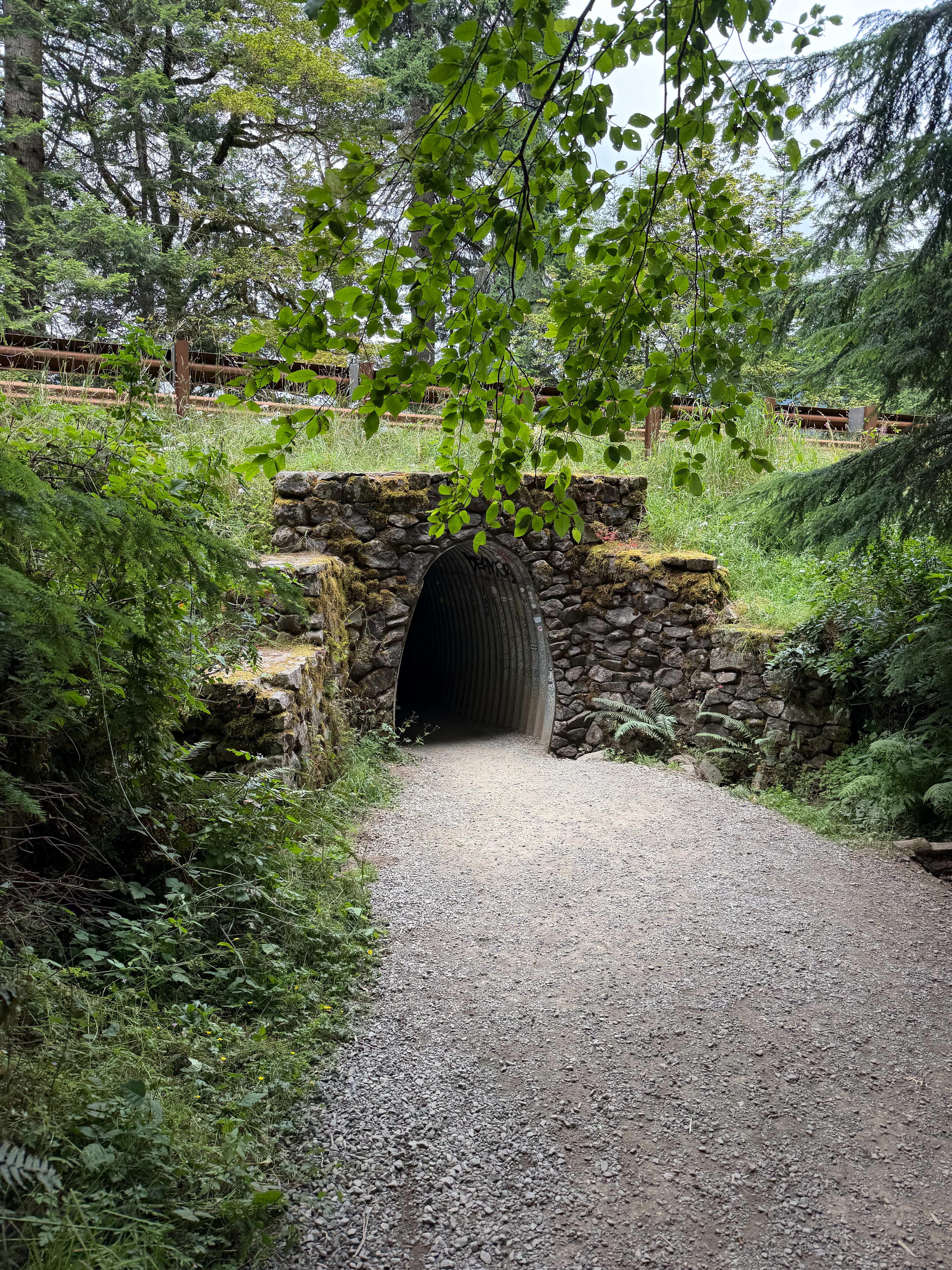 The one person at a time tunnel was a fun part of the hike.
