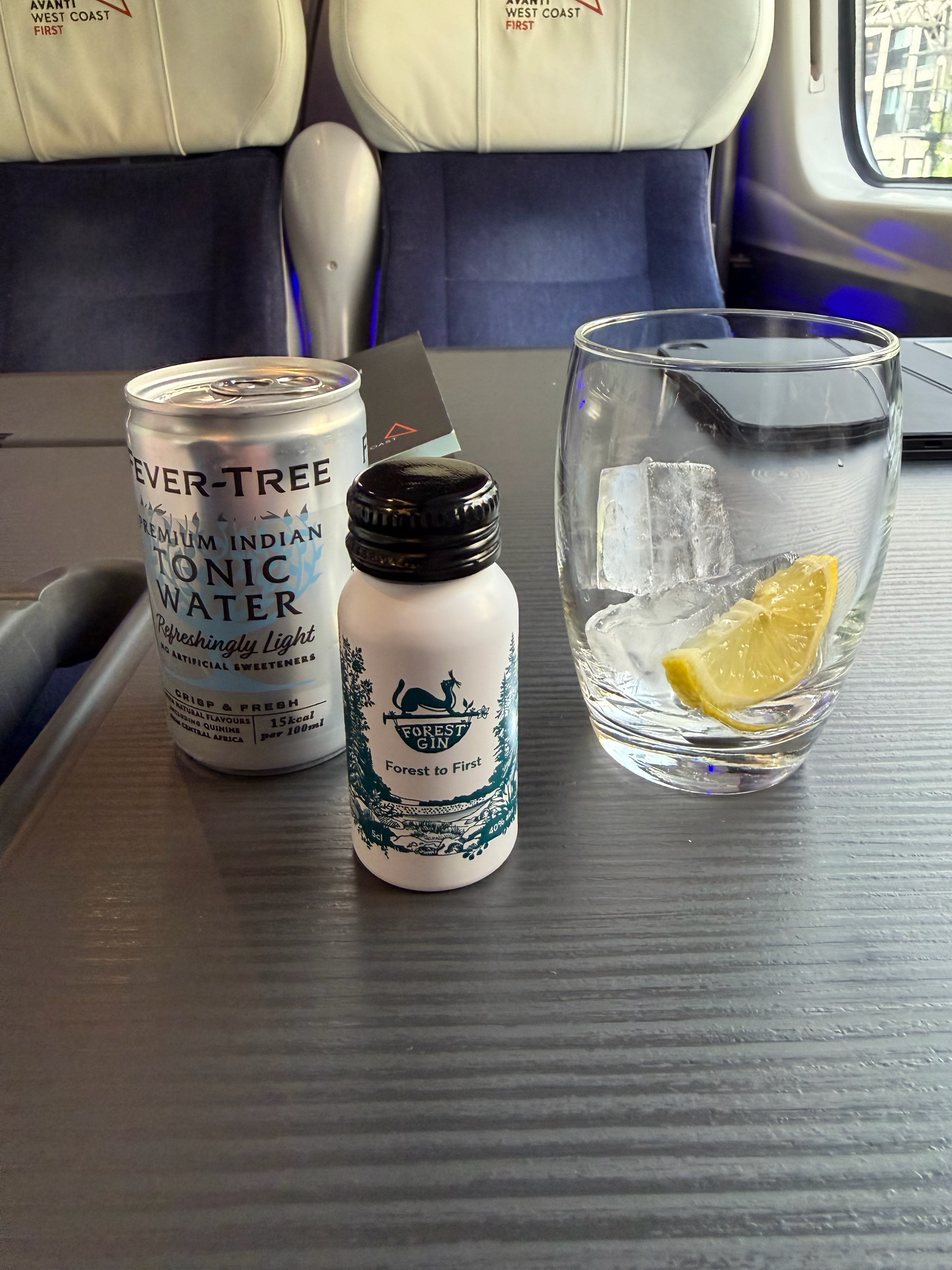 The Forest Gin was a local gin that was made for the Avanti Train system.  After a full day of travel and very little sleep - it tasted pretty good!  