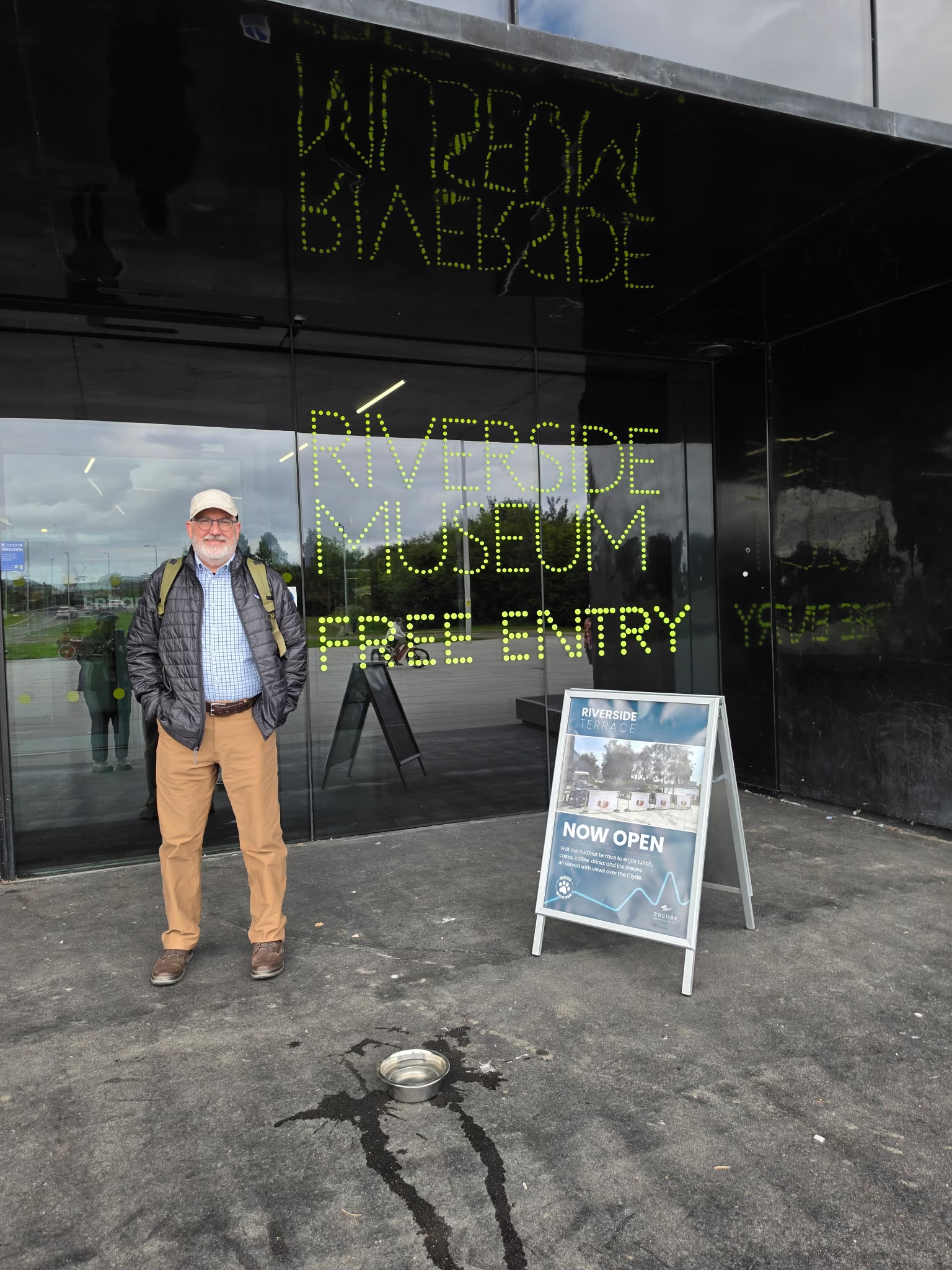 The “Free Entry” part of the museum was almost as large as the “Riverside Museum” sign.