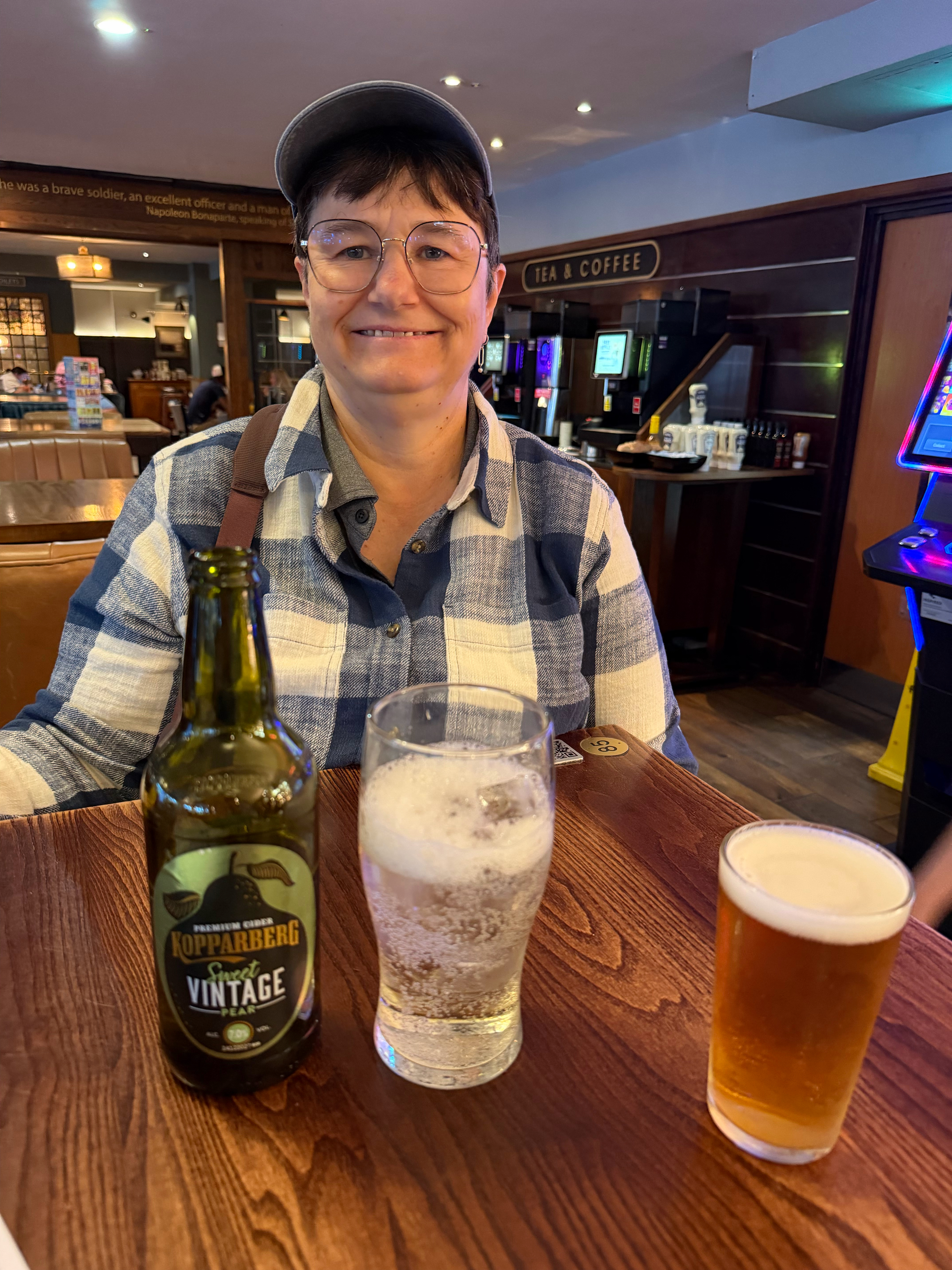Cider and Beer before lunch - a great way to celebrate the day! 