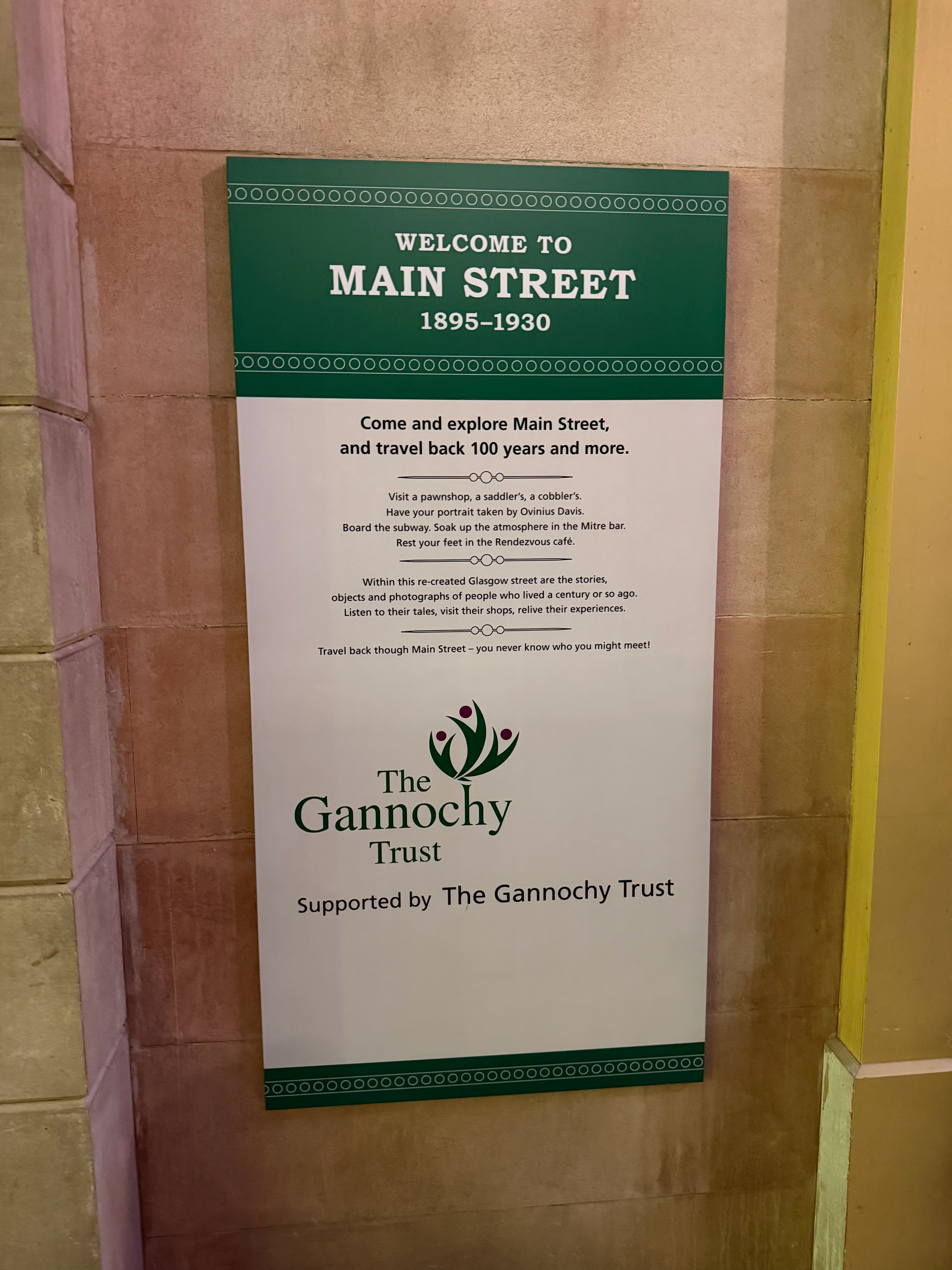 This sign gave a bit more information on the mock-up city street.