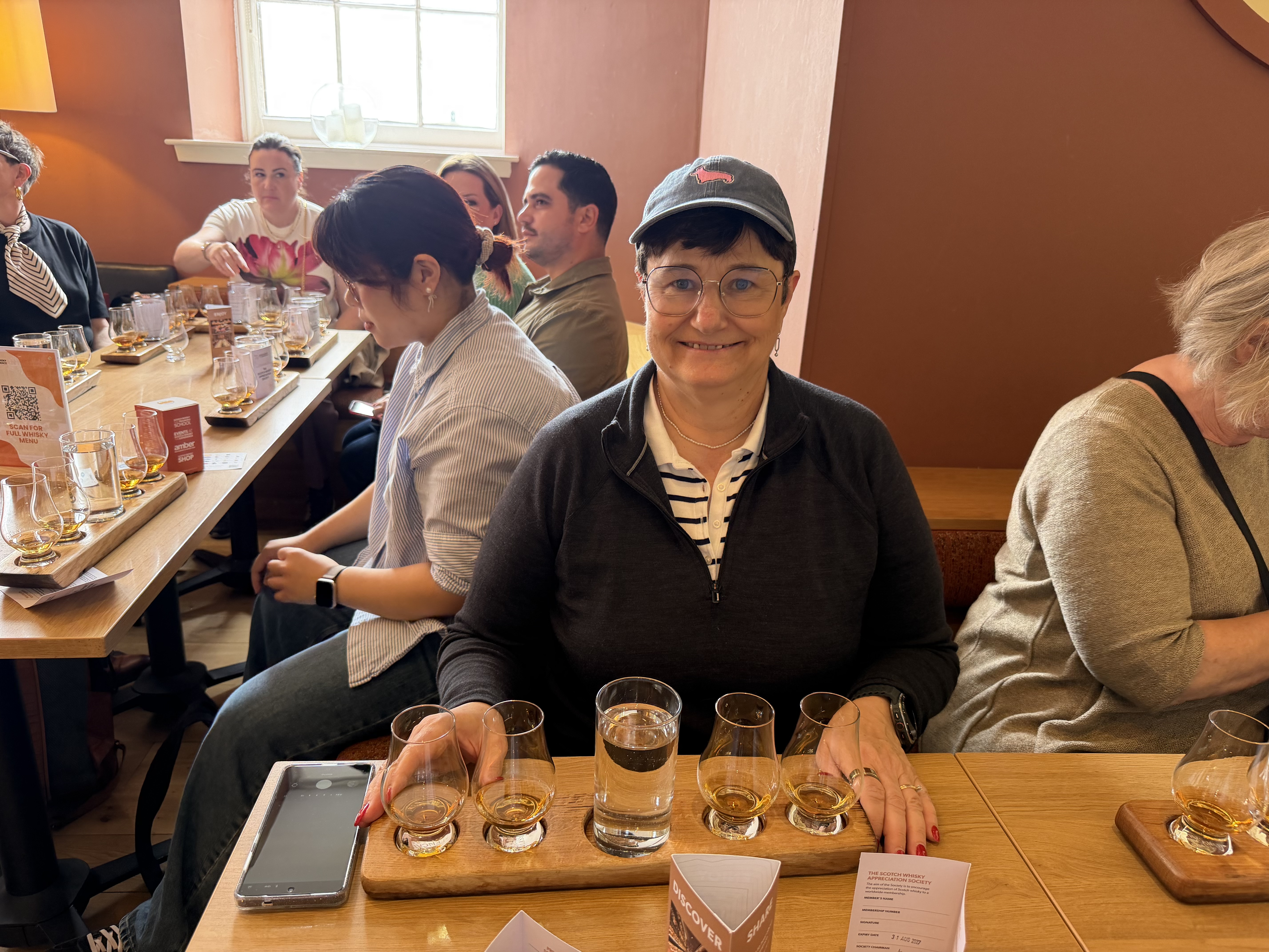 Noel was still smiling at the end of the tour - and was looking forward to the final tasting!