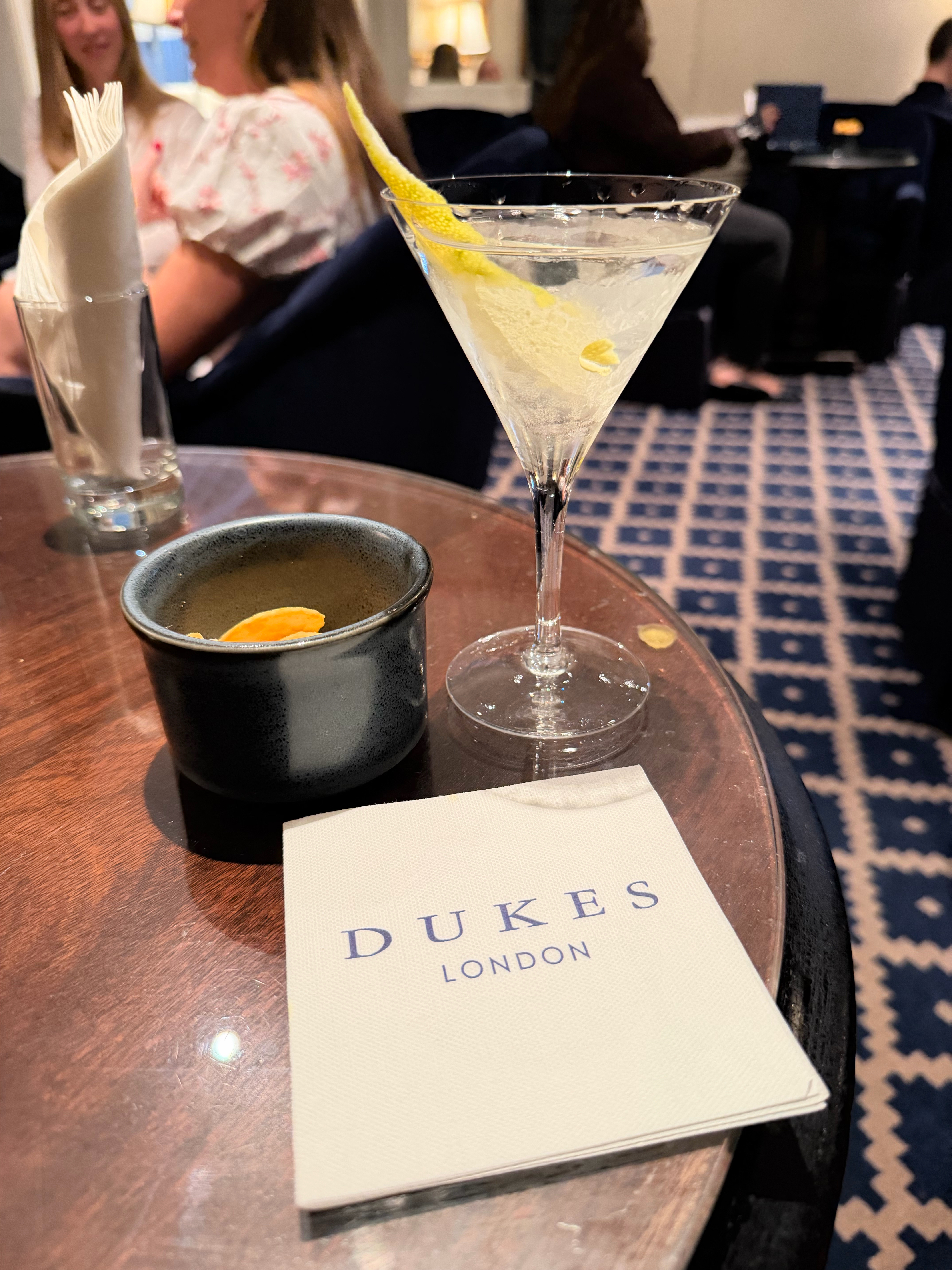 The martini was excellent - and the bar snacks were a nice touch as well.