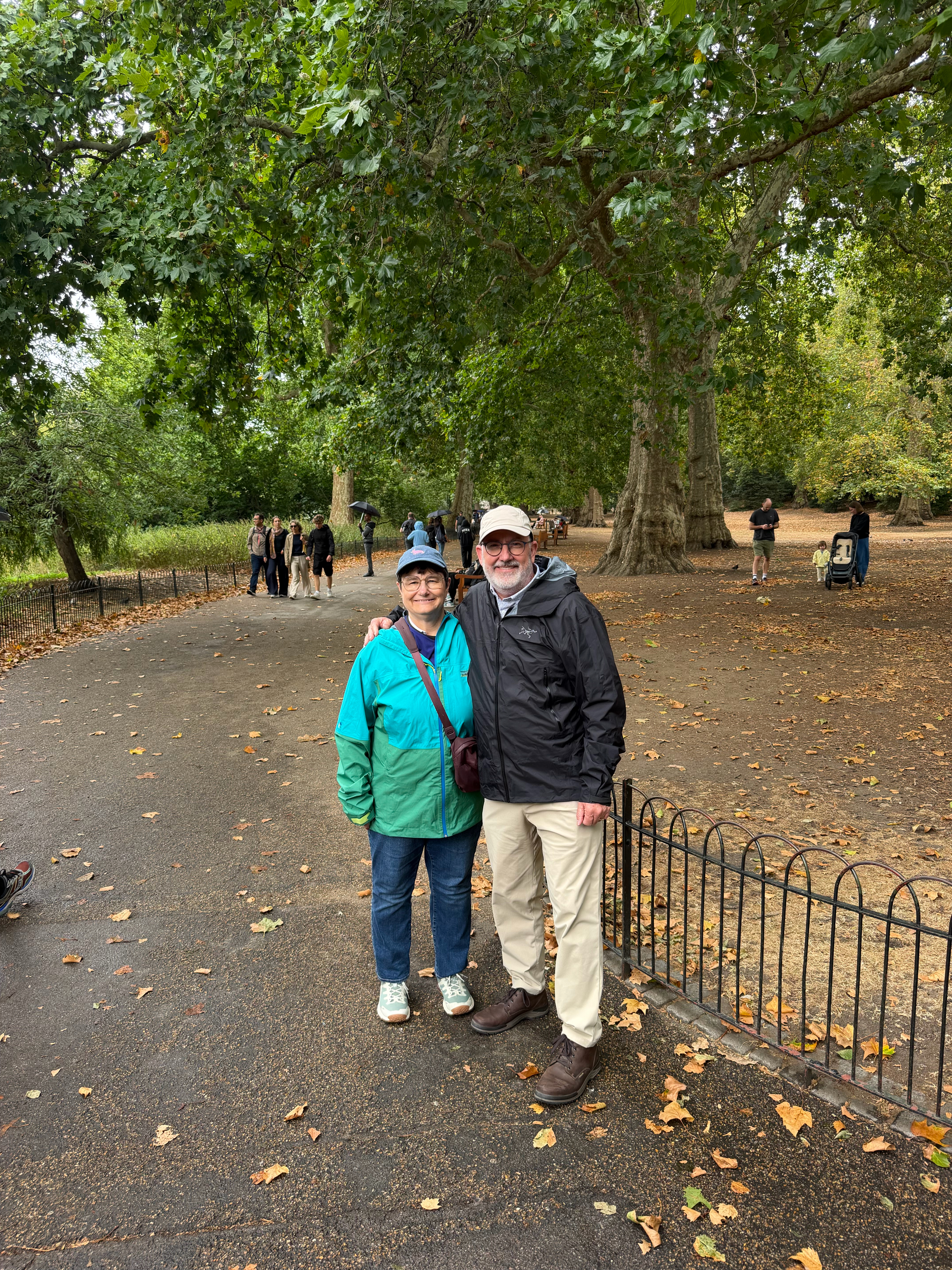 It was a bit rainy before our walk - but had cleared up some by the time we were strolling through the park.