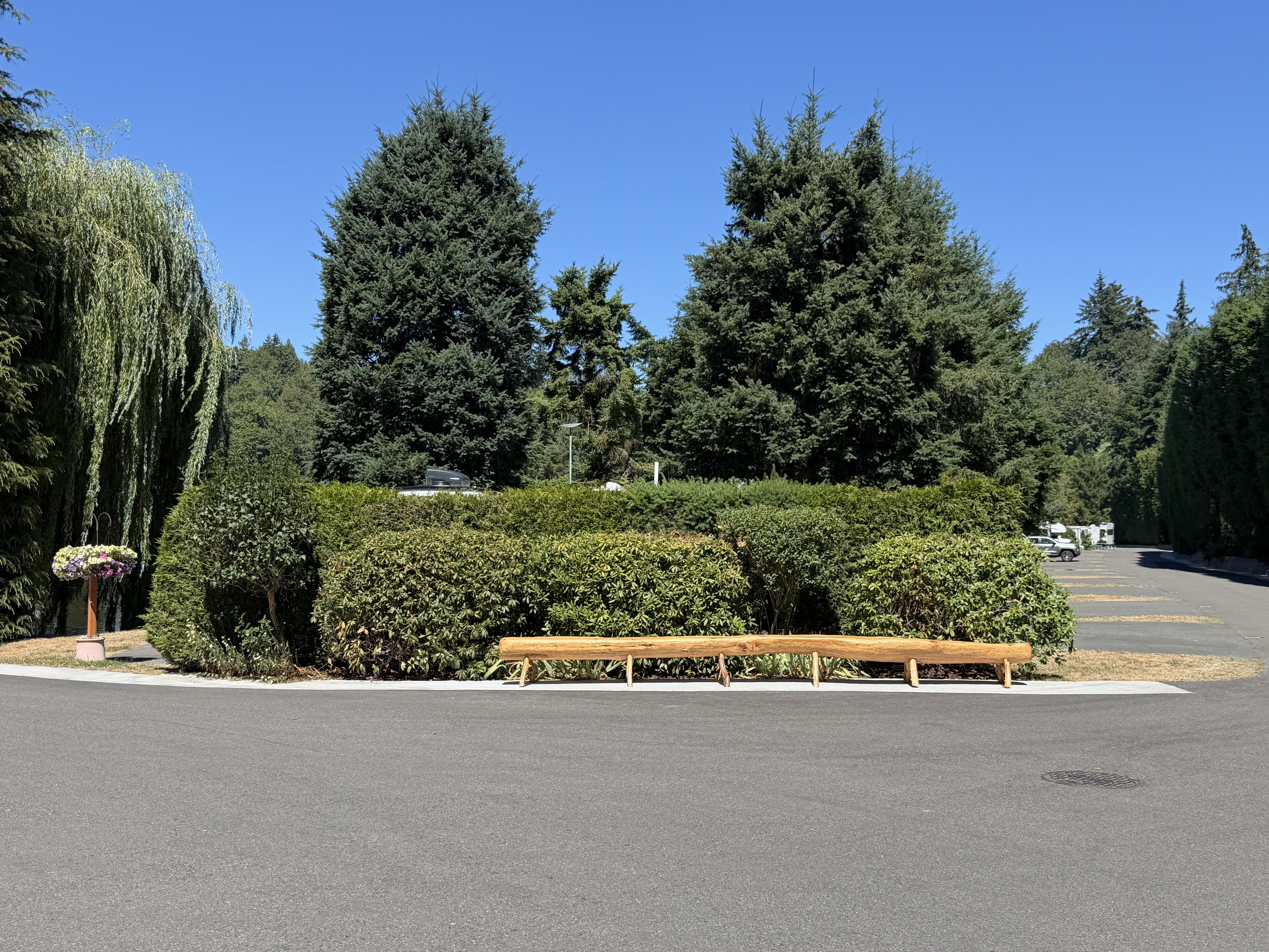 The RV park had several sitting areas throughout the park. 
