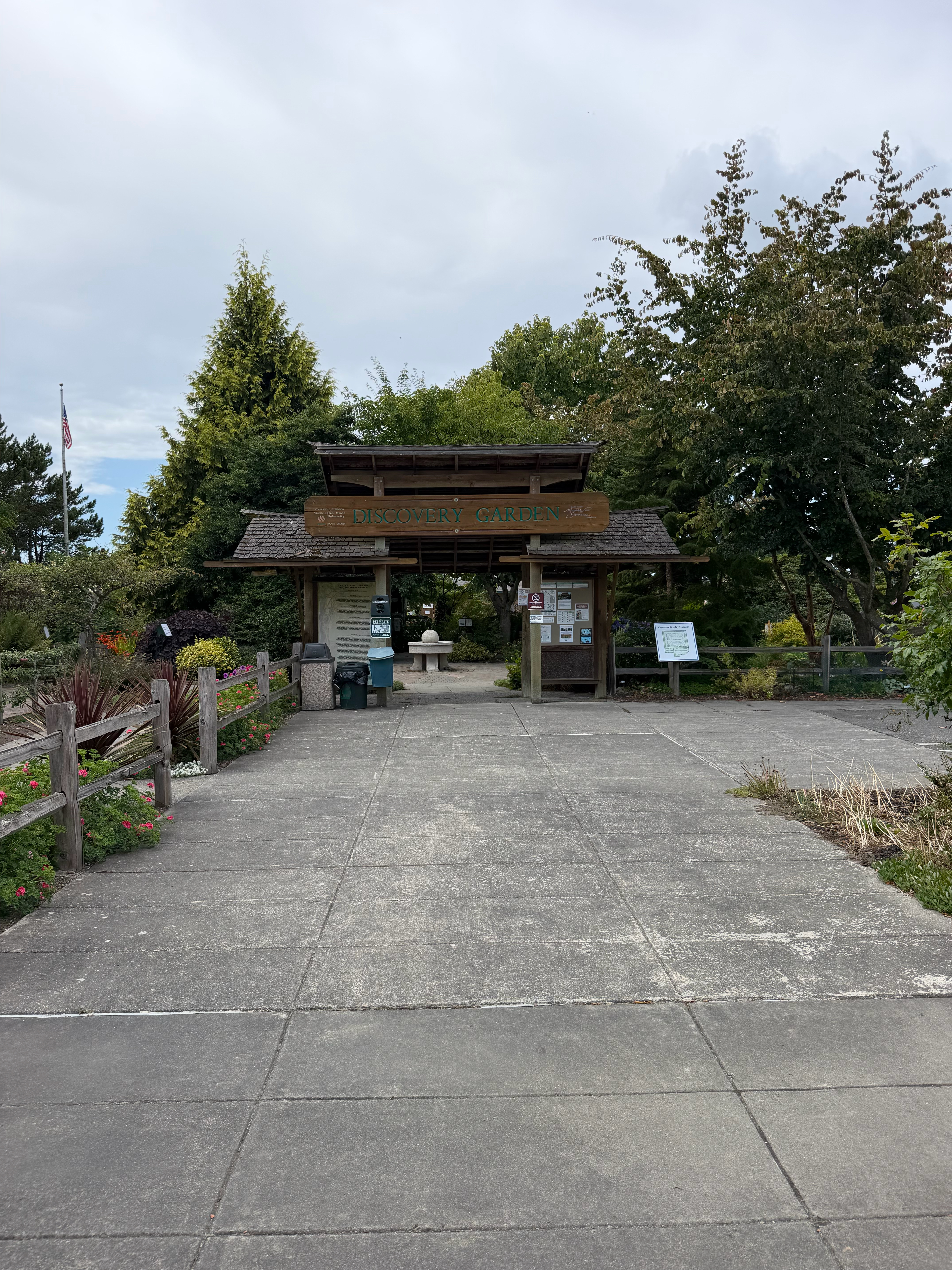 The entrance to the Discovery Garden
