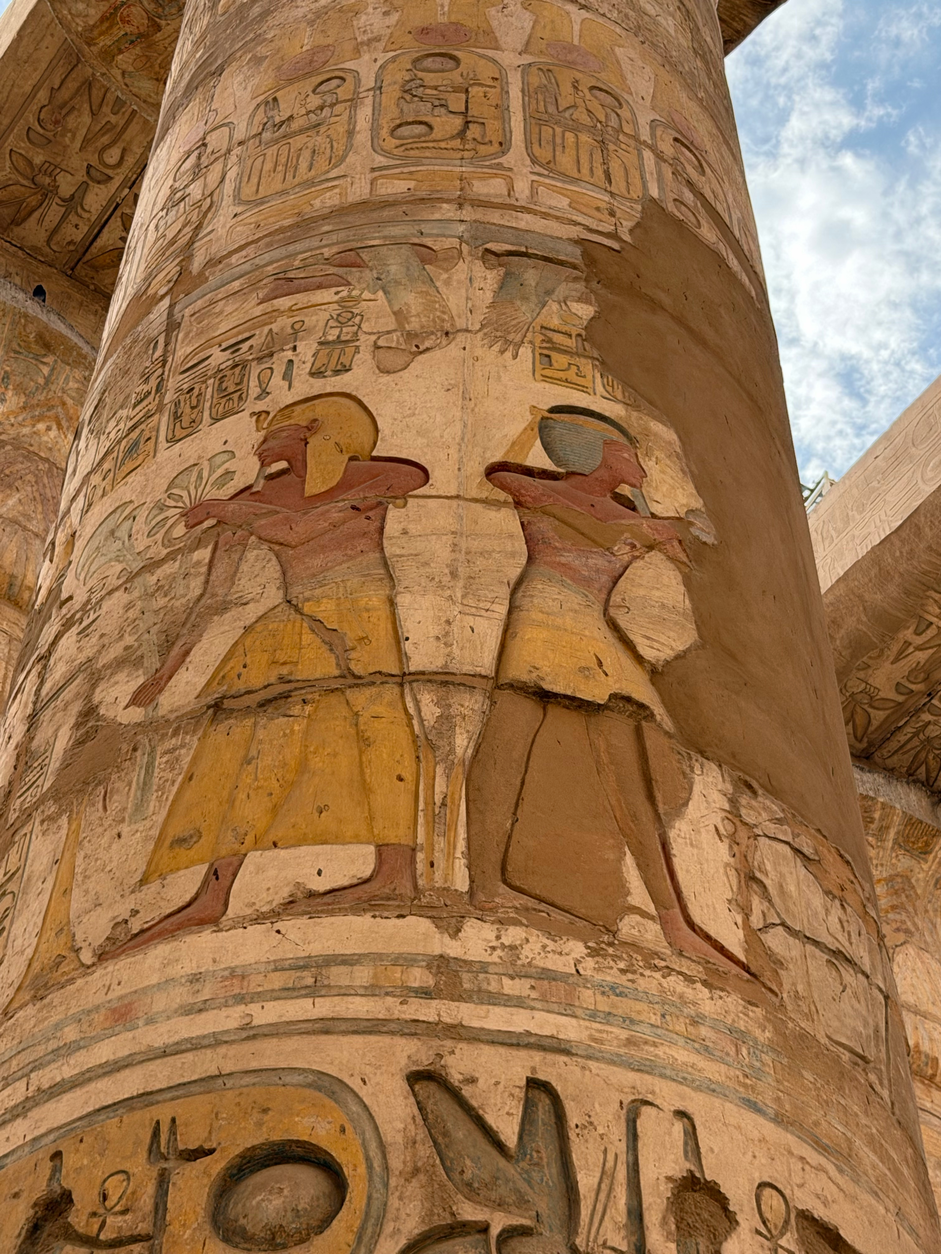 The colors were still vibrant considering how old and weather exposed these columns are.  