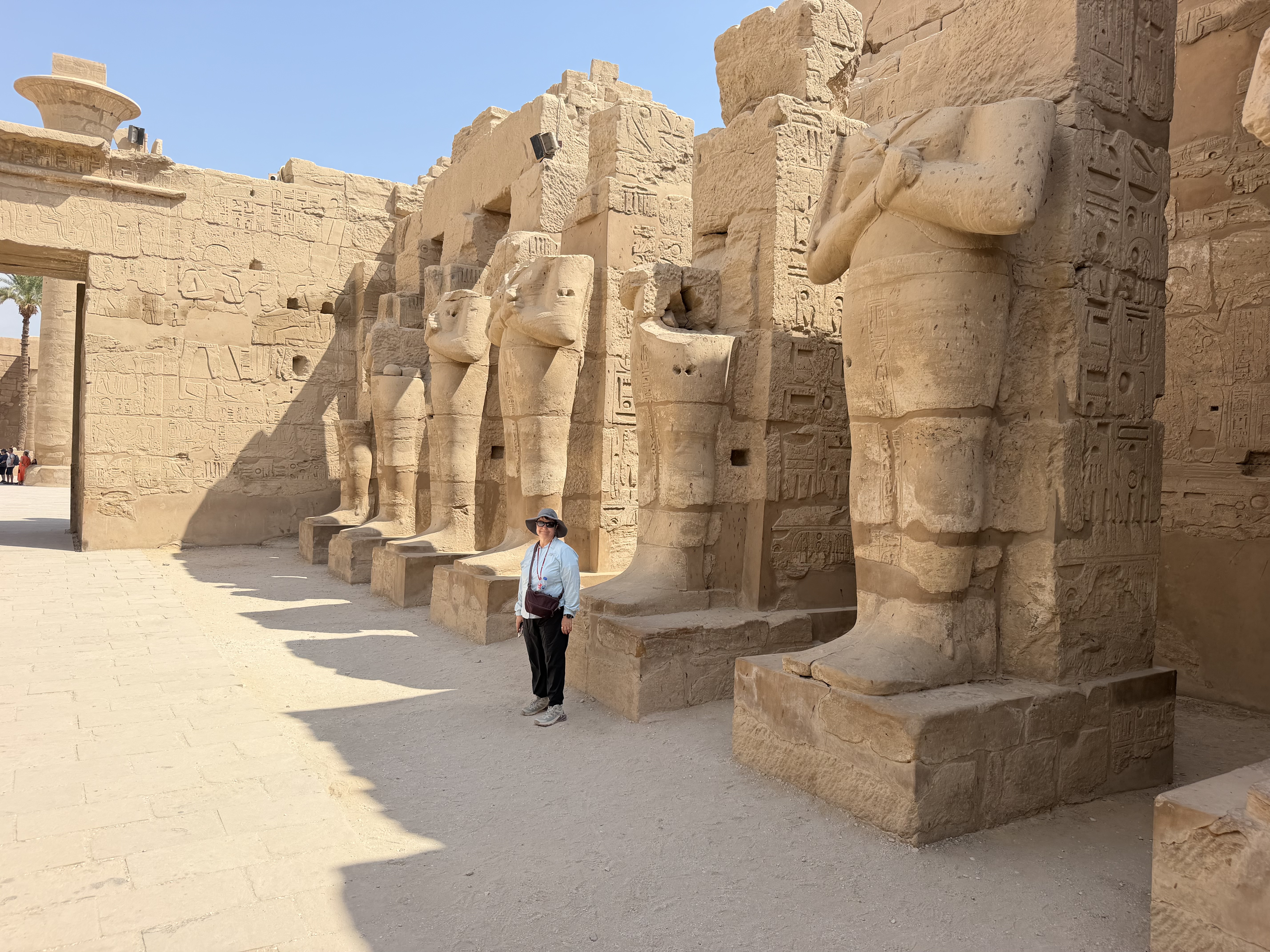 These statues were of Ramses II - they dwarfed Noel standing next to them. 