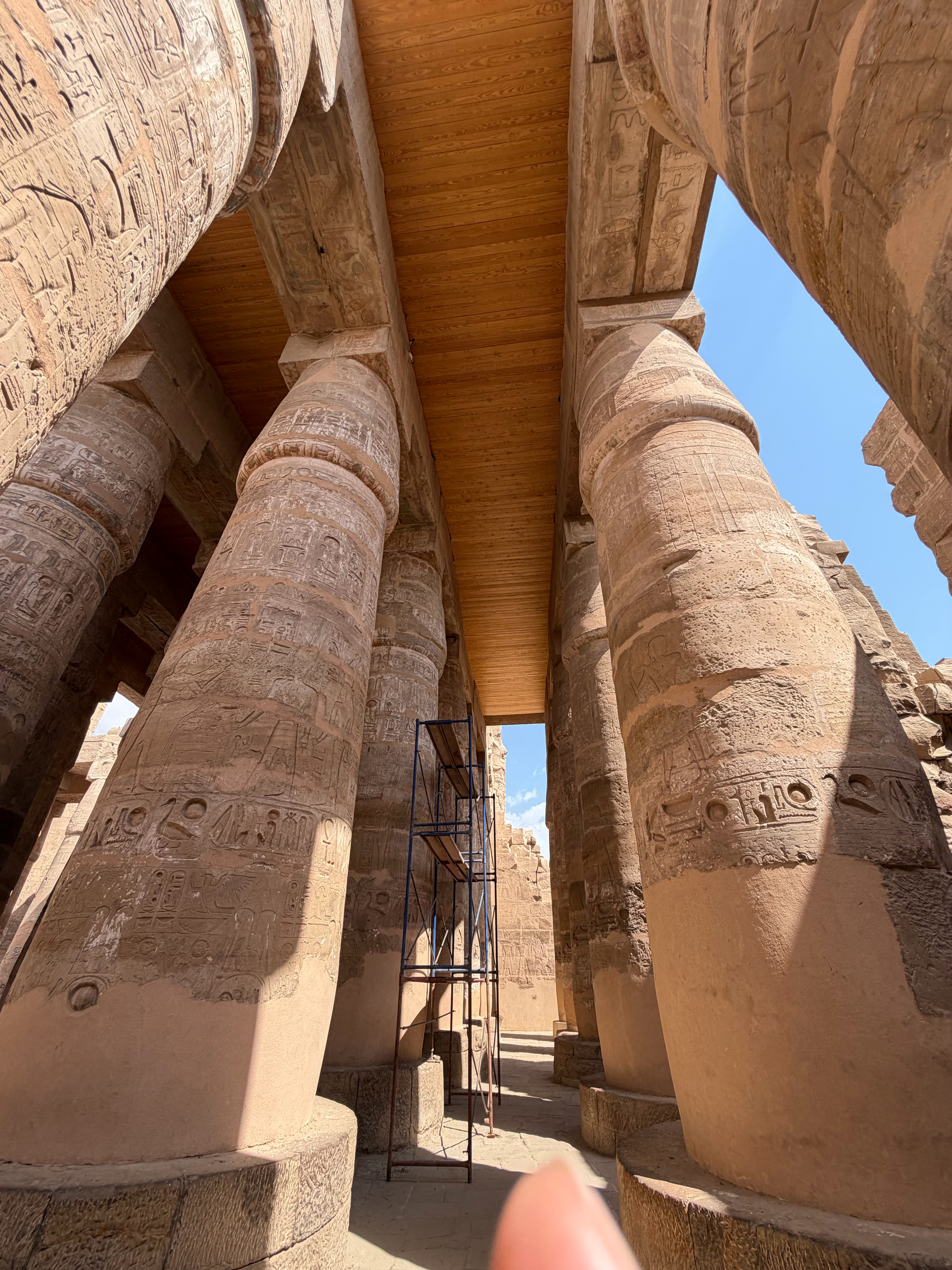 There was a partial roof on some of the columns to show what it might have looked like undercover. 