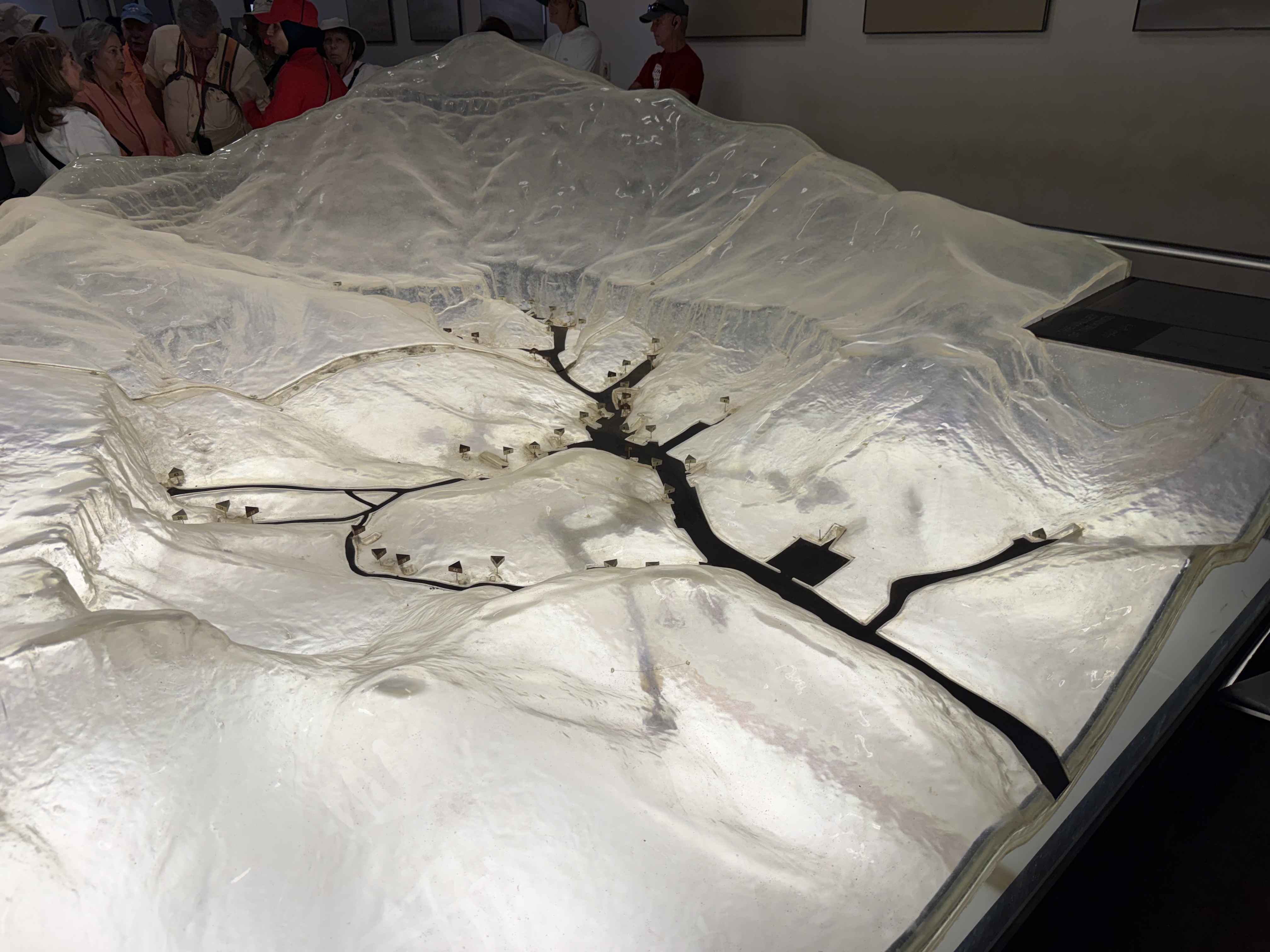 The 3D model of the Valley of the Kings showed where the different tombs were located compared with the entrance station.  